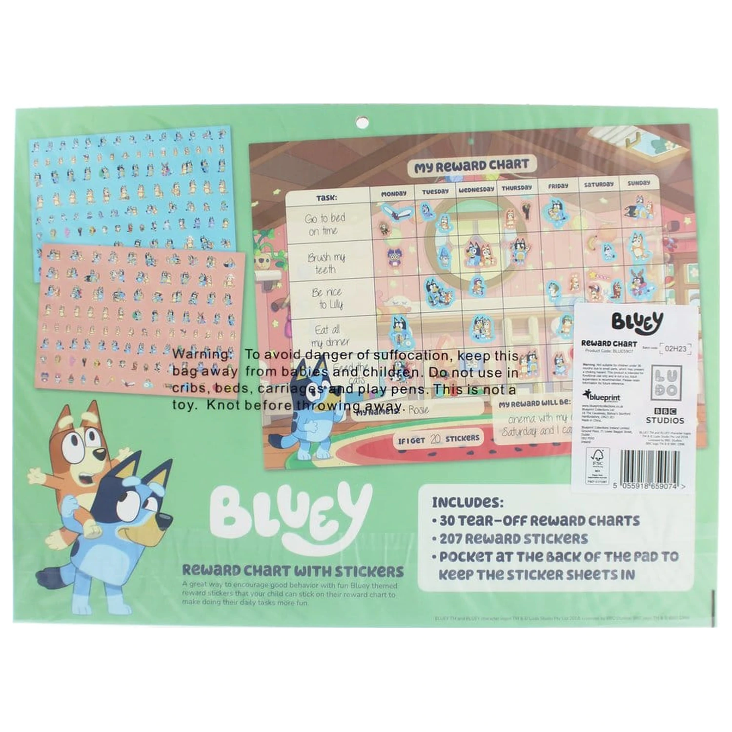 Bluey Reward Chart Set poza produsului