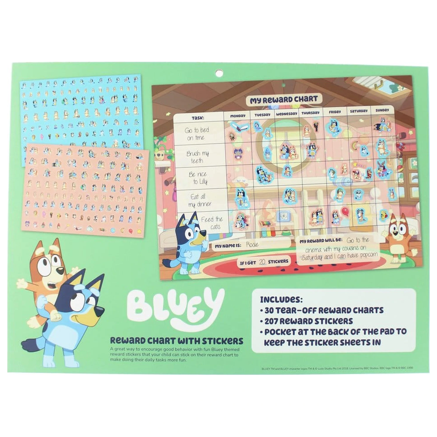 Bluey Reward Chart Set poza produsului