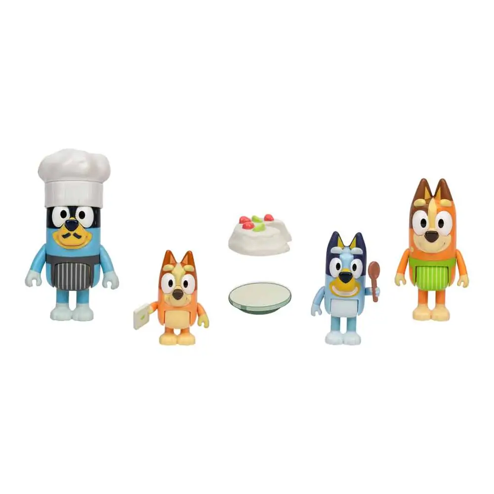 Bluey Lets Play Chef pack 4 figurine poza produsului