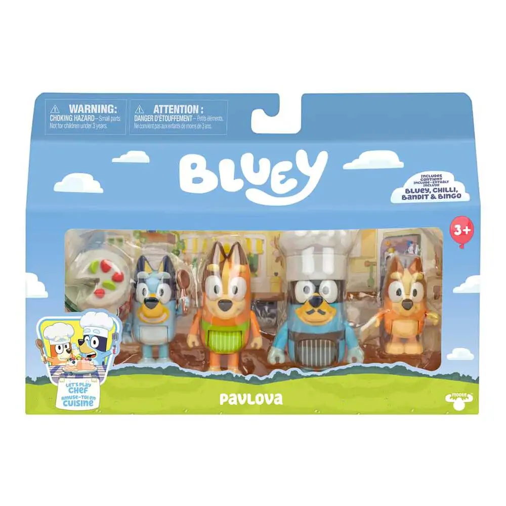 Bluey Lets Play Chef pack 4 figurine poza produsului