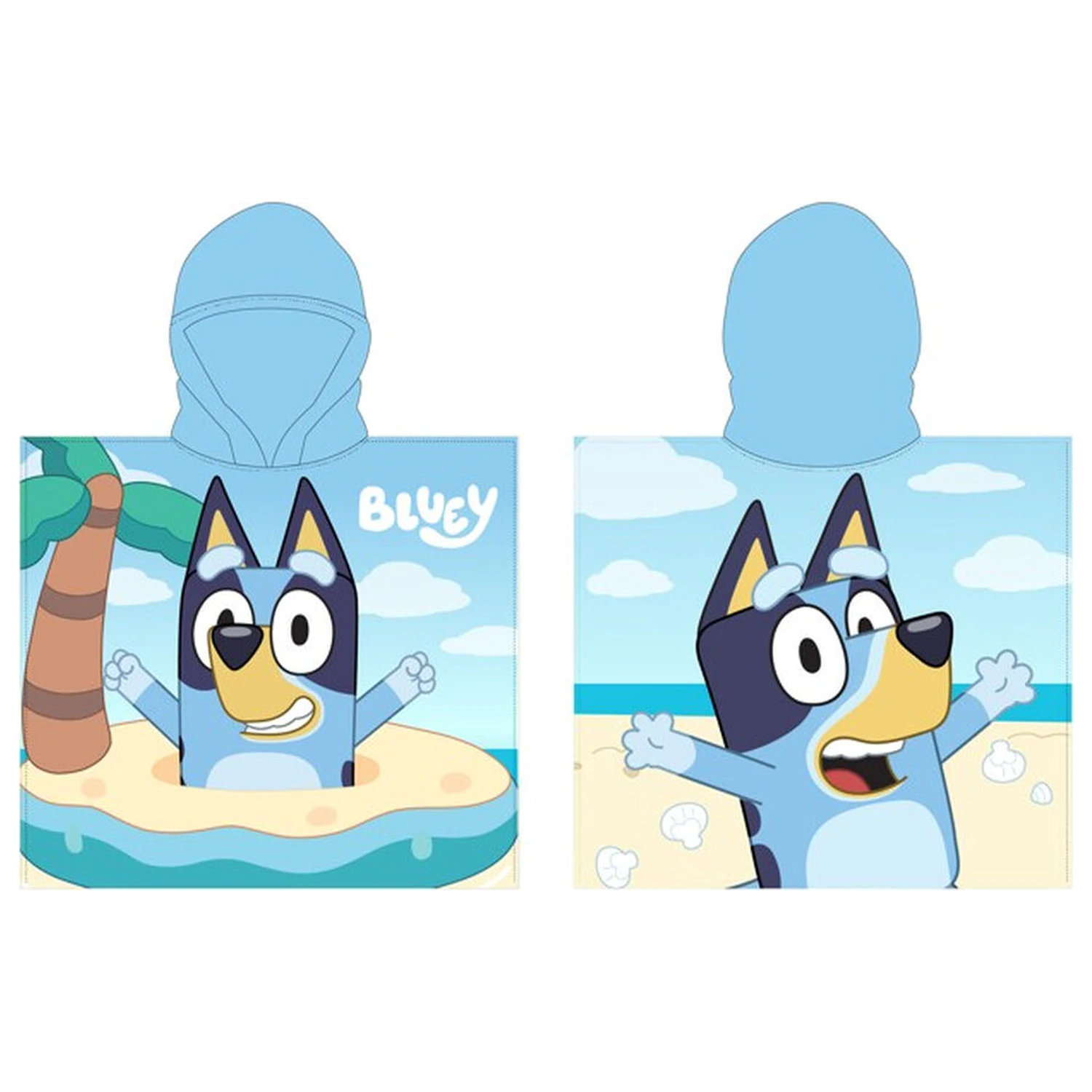 Bluey prosop poncho microfibra poza produsului