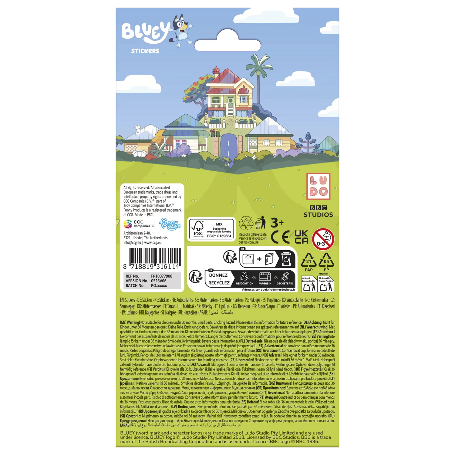 Bluey Autocolant de joc poza produsului