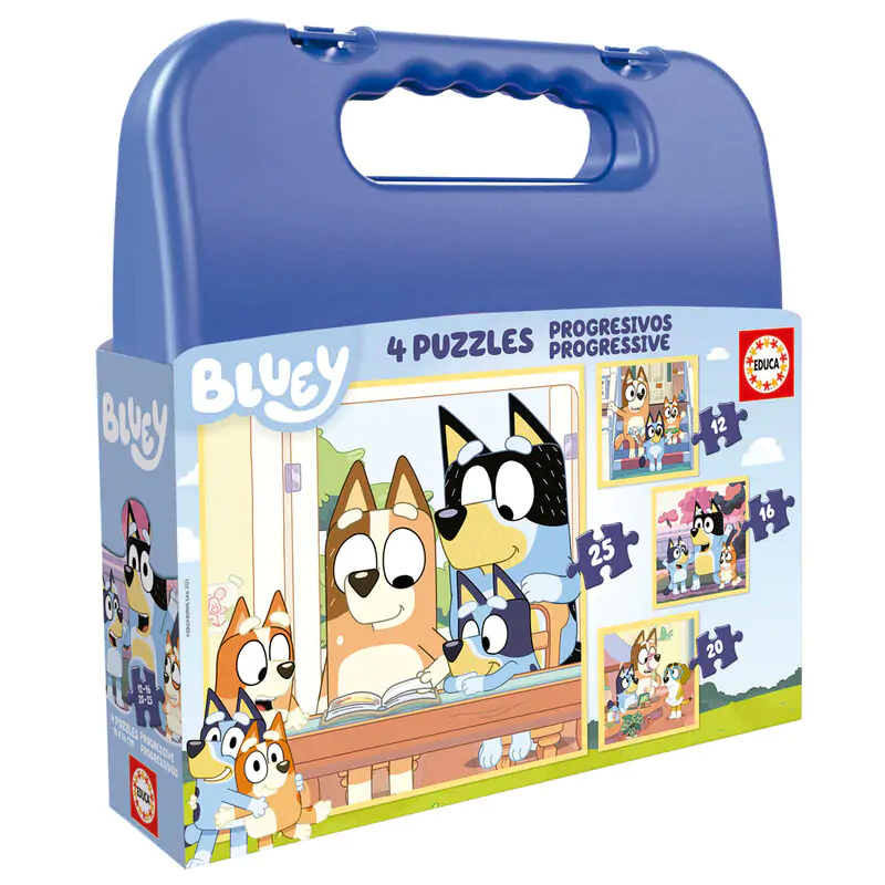 Bluey geantă tip servietă puzzle 12-16-20-25 piese poza produsului