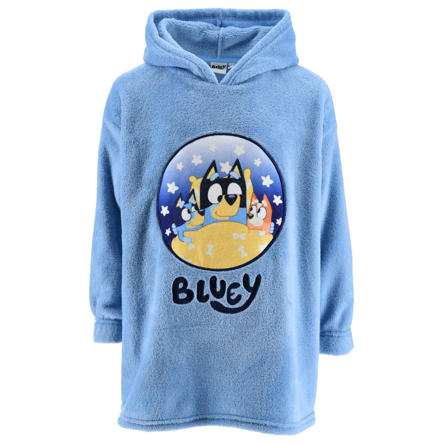Bluey Stars Pătură Fleece Moale Snuggle, Poncho 6/8 ani poza produsului