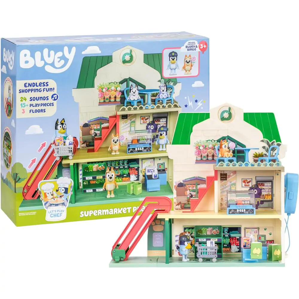 Bluey set de joaca supermarket si figurine poza produsului