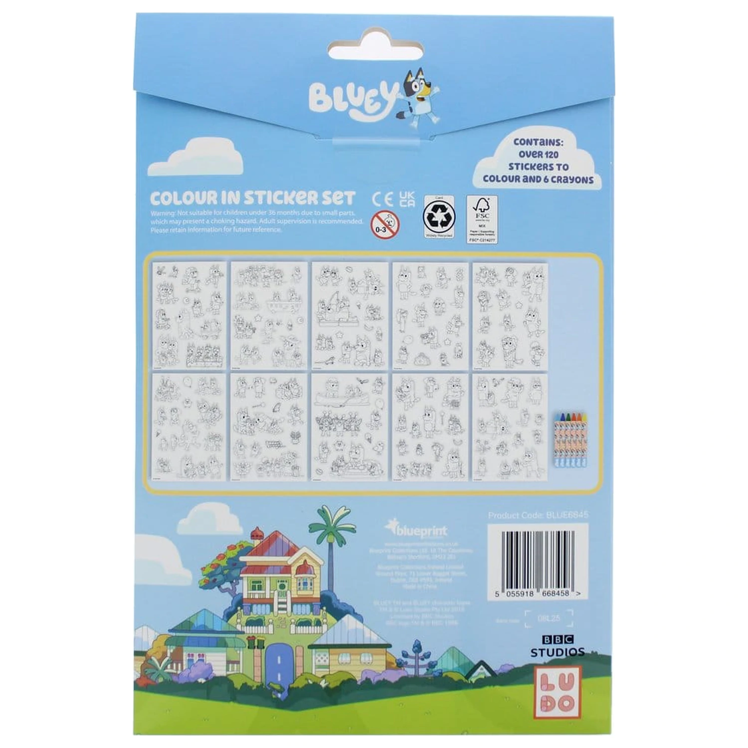 Bluey Set de colorat cu abtibilduri poza produsului