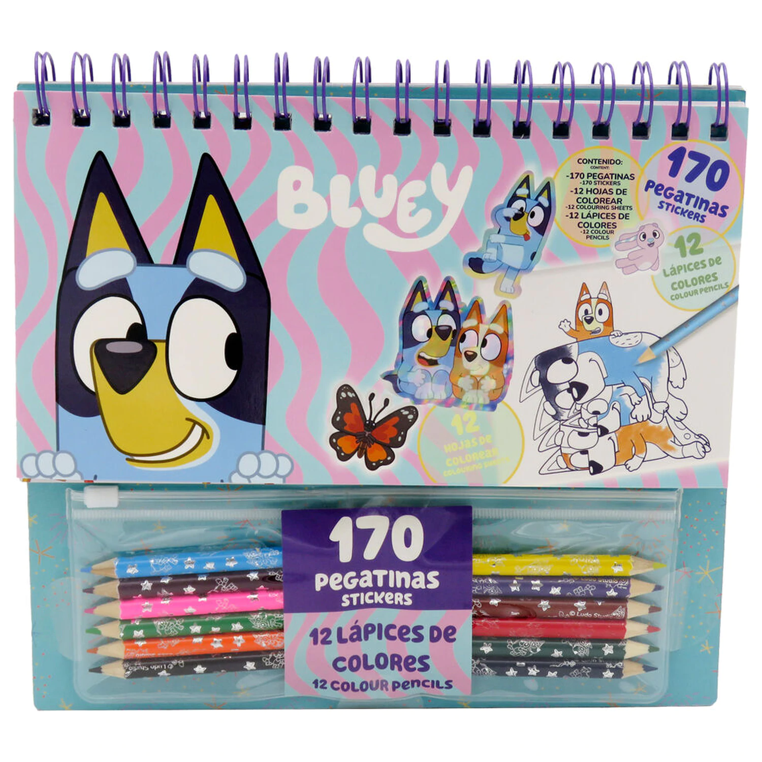 Set de colorat Bluey cu stickere poza produsului