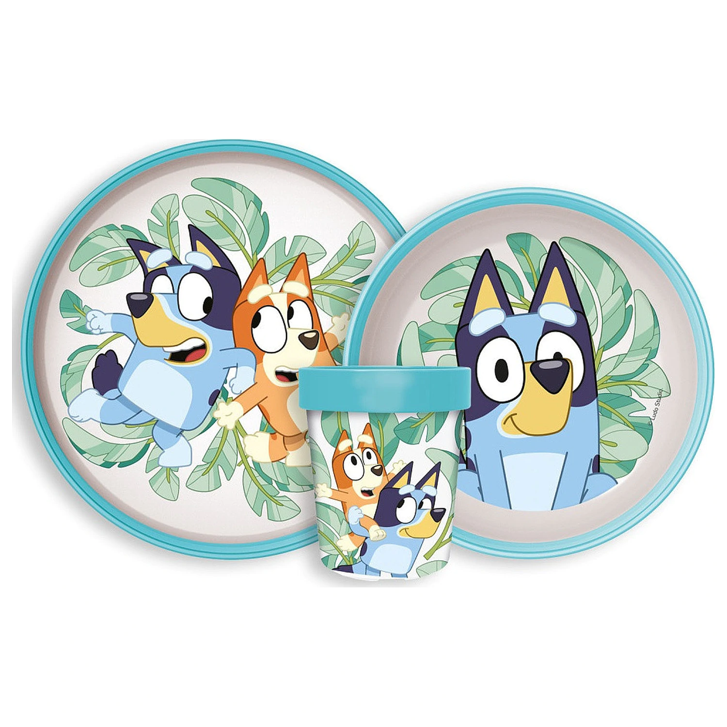 Bluey Tropical Set de vesela anti-alunecare, set micro plastic poza produsului