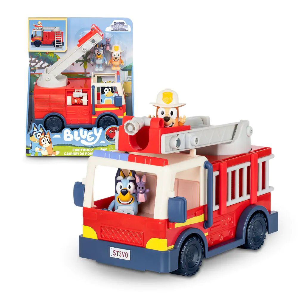 Bluey camion de pompieri + figurine poza produsului