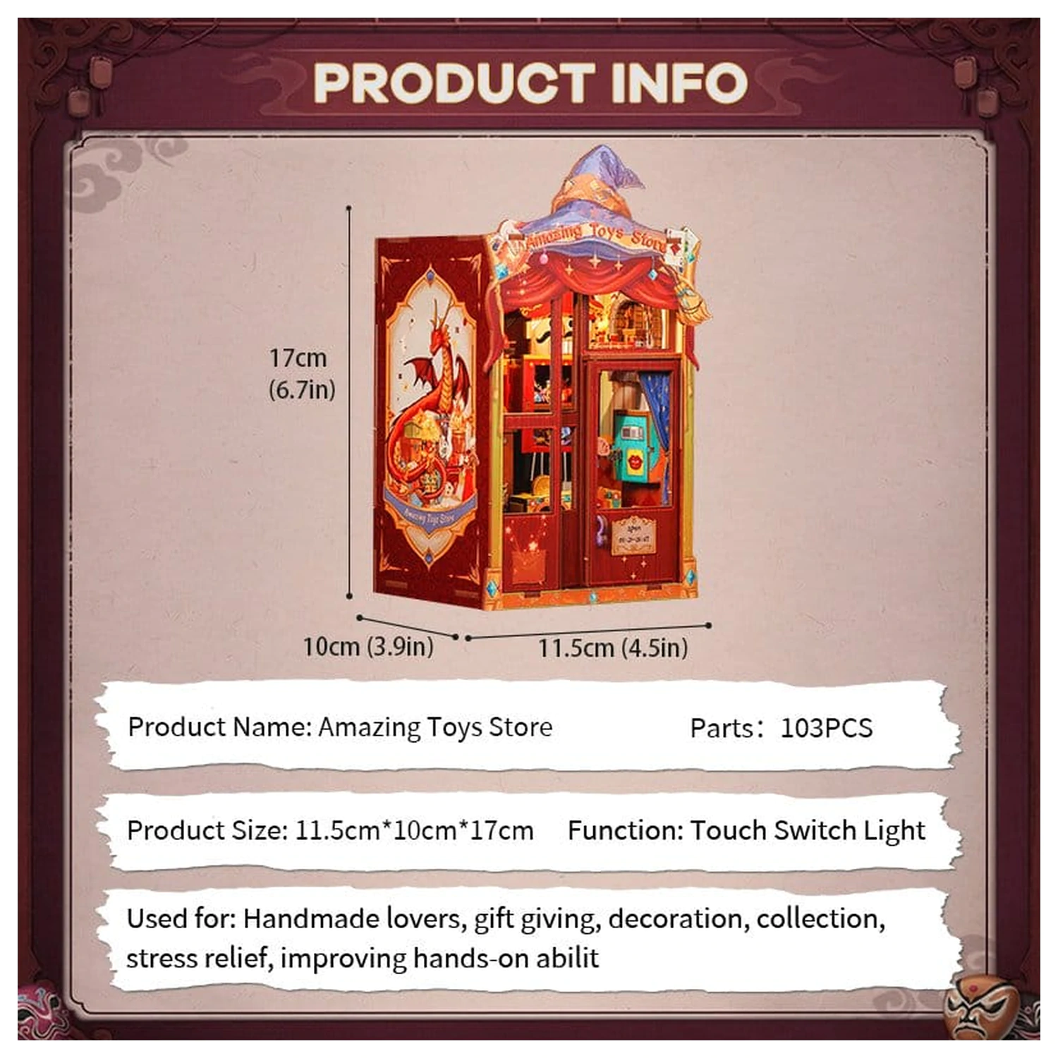 Book Nook Amazing Toy Store 17 x 12 cm poza produsului