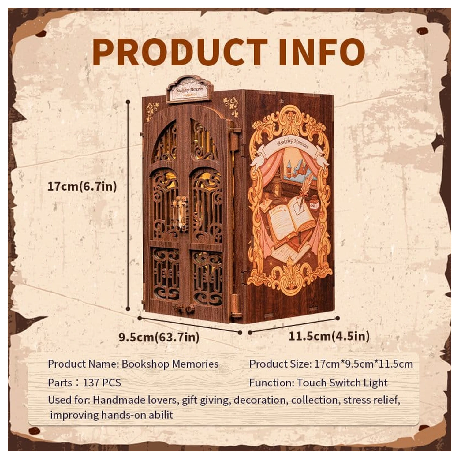 Book Nook Bookshop Memories 17 x 10 cm poza produsului