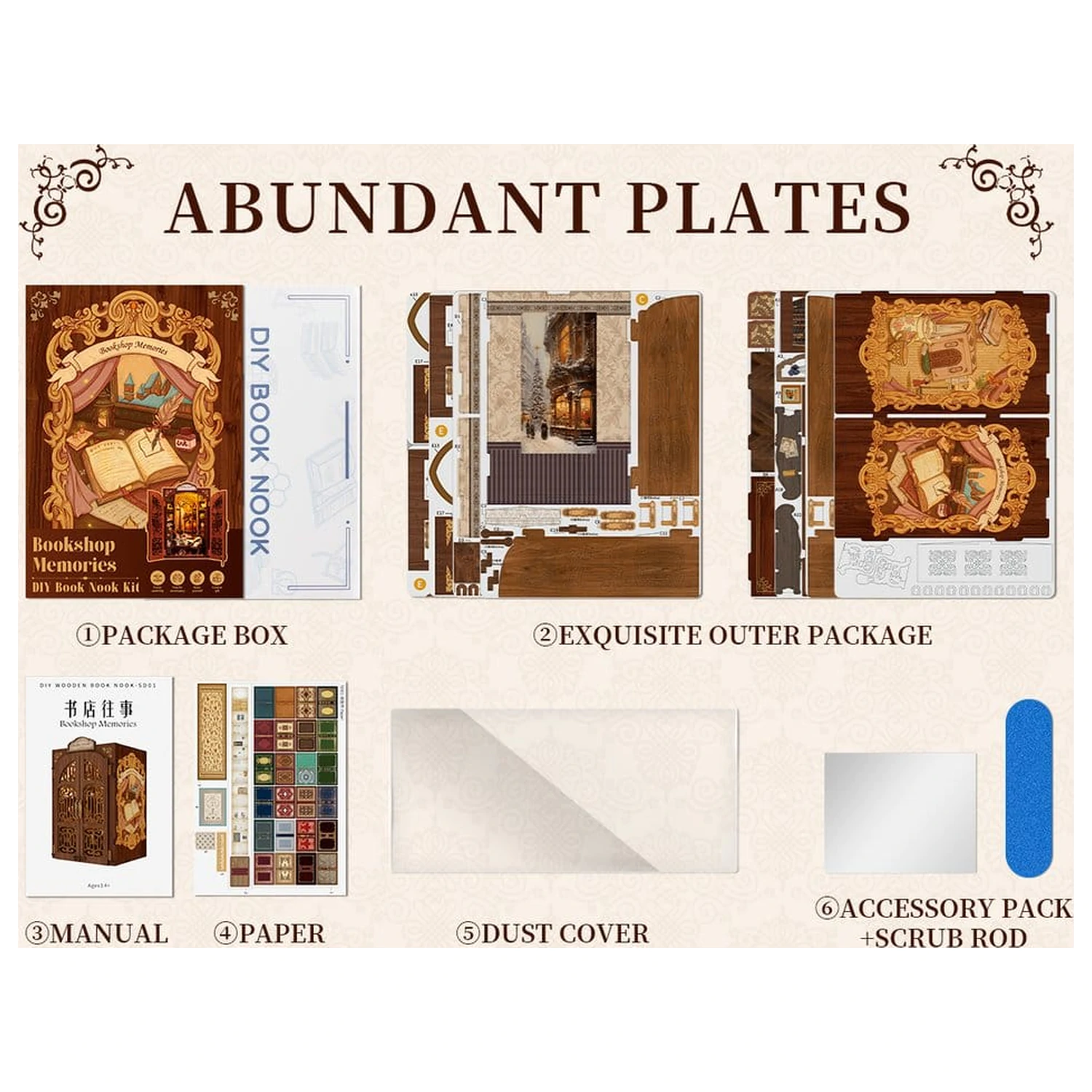 Book Nook Bookshop Memories 17 x 10 cm poza produsului