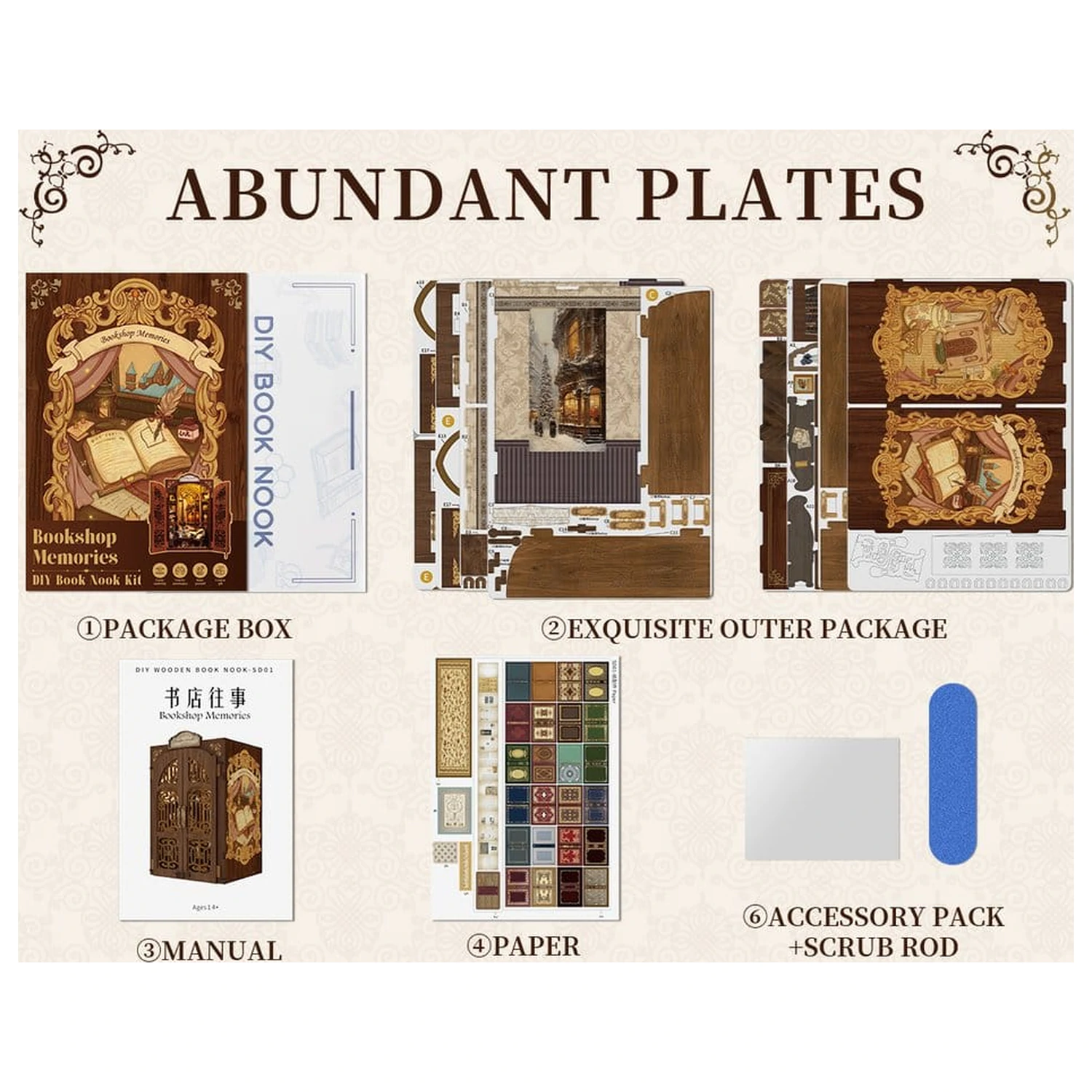 Book Nook Bookshop Memories 17 x 10 cm poza produsului