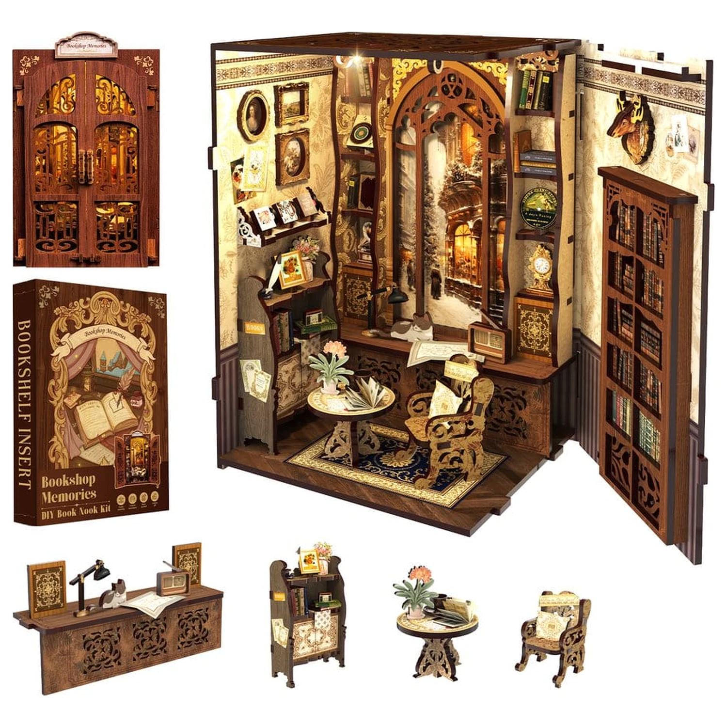 Book Nook Bookshop Memories 17 x 10 cm poza produsului