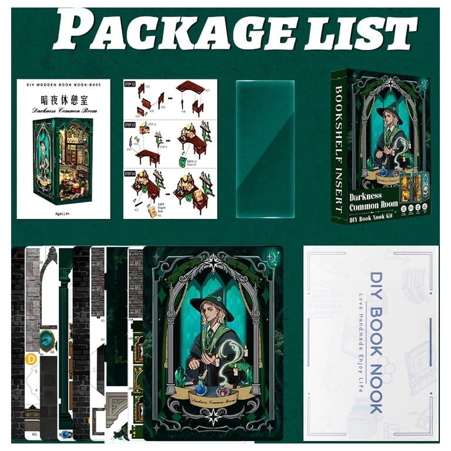 Book Nook Darkness Common Room 23 x 11 cm poza produsului