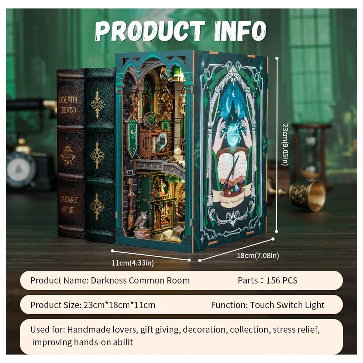 Book Nook Darkness Common Room 23 x 11 cm poza produsului