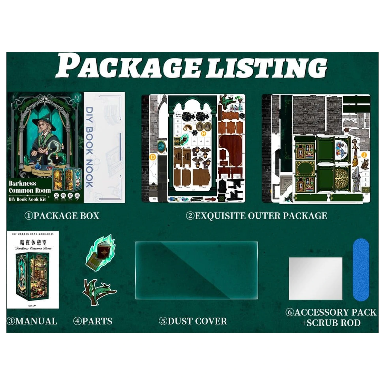 Book Nook Darkness Common Room 23 x 11 cm poza produsului