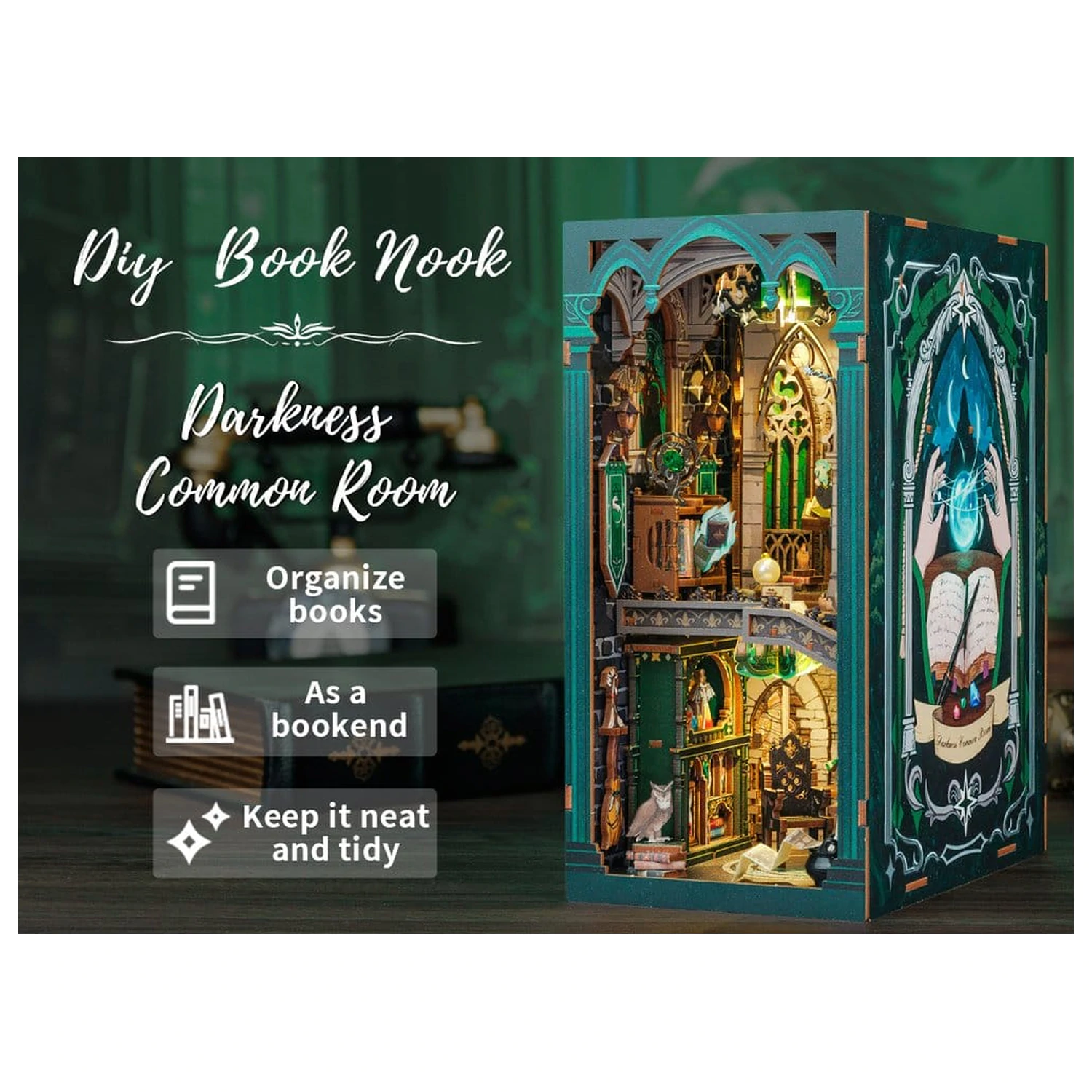 Book Nook Darkness Common Room 23 x 11 cm poza produsului