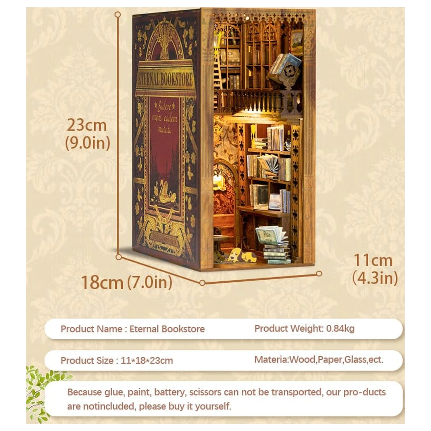 Book Nook Eternal Bookstore 23 x 11 cm poza produsului