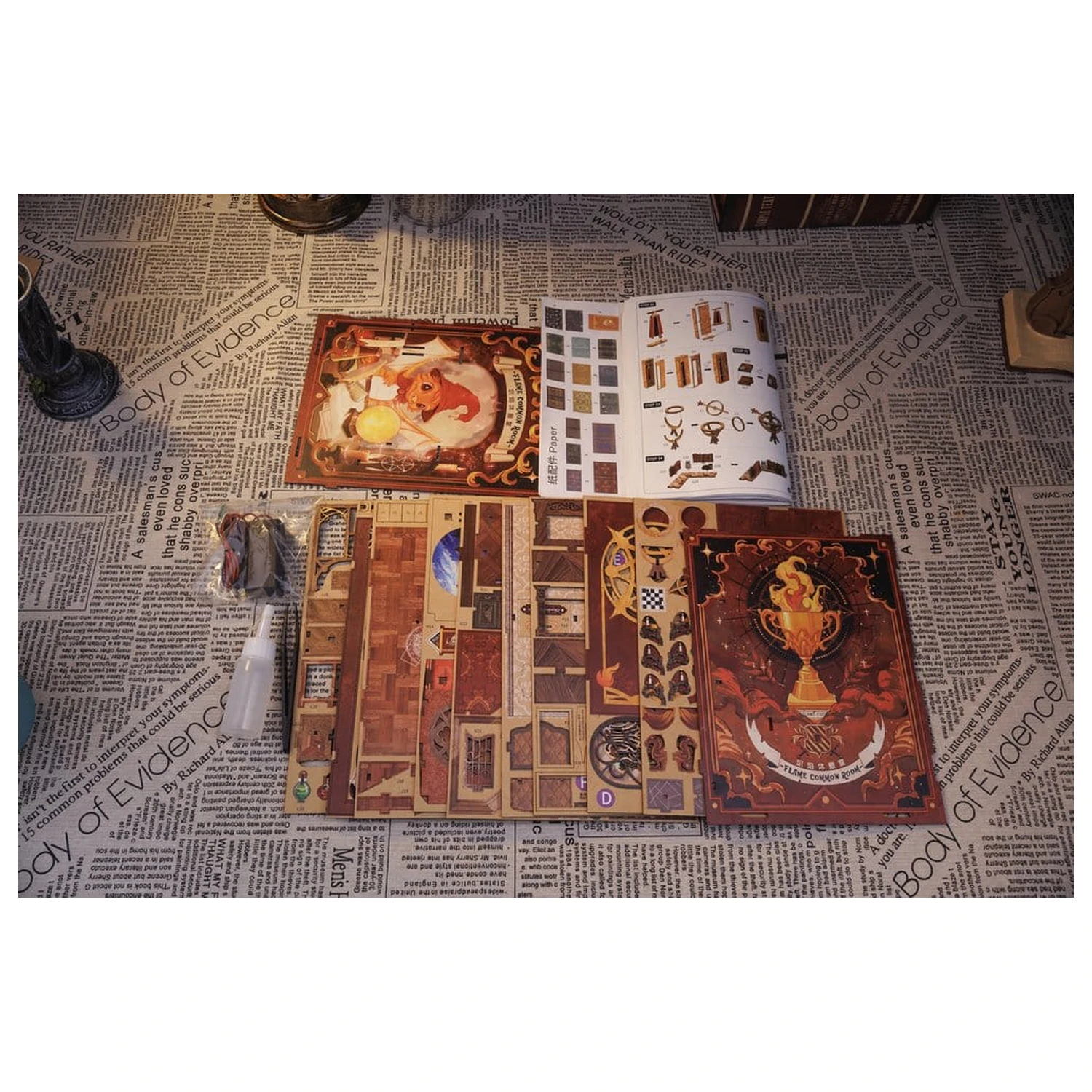 Book Nook Flame Common Room 23 x 11 cm poza produsului