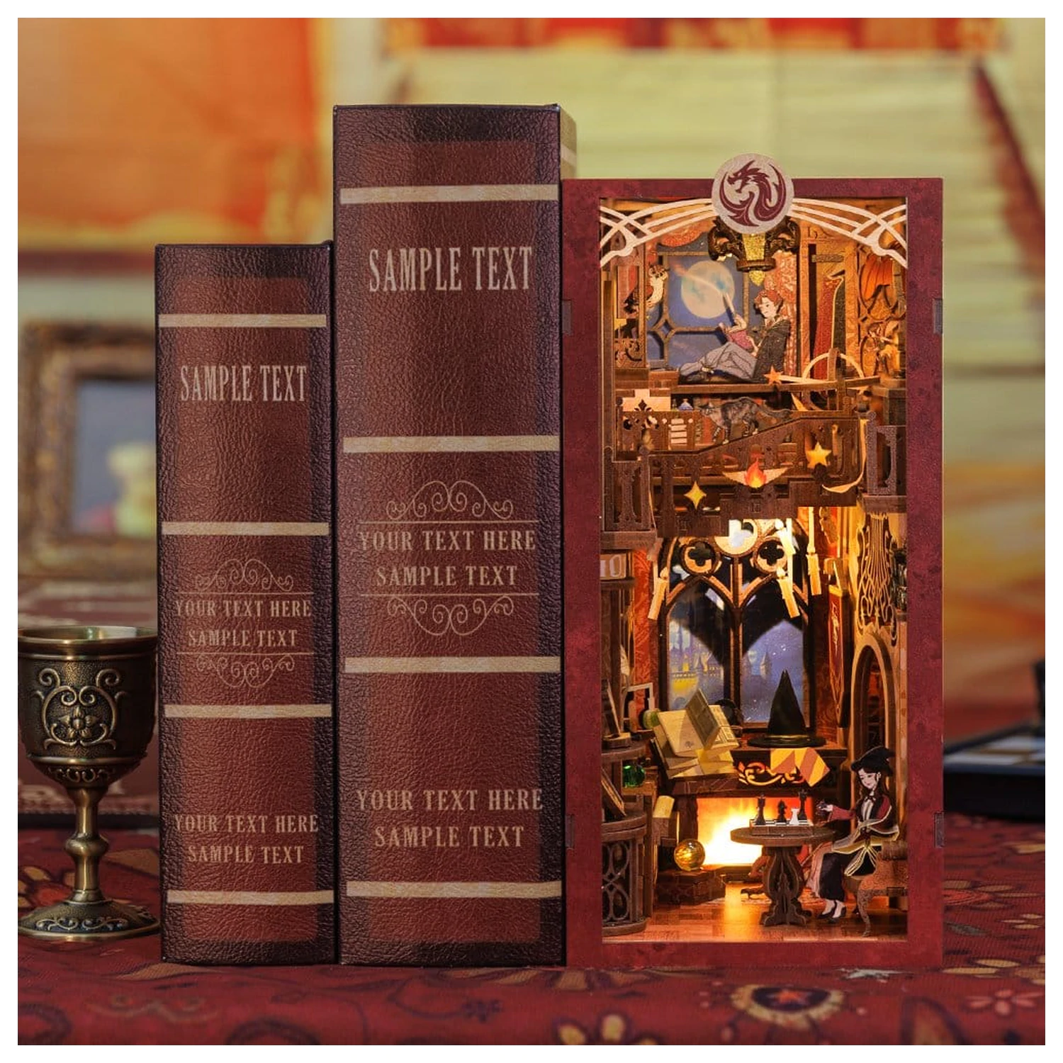 Book Nook Flame Common Room 23 x 11 cm poza produsului