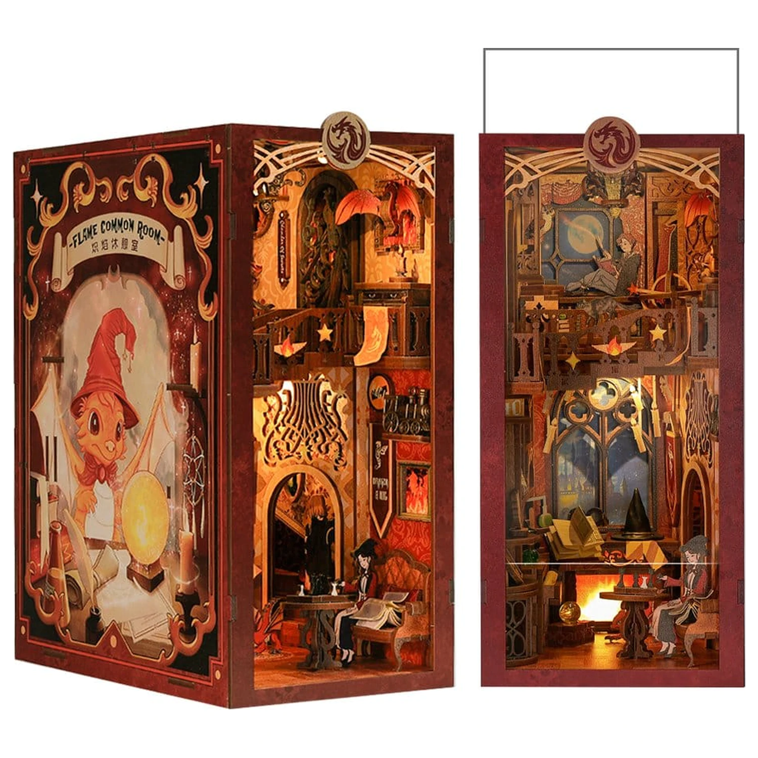 Book Nook Flame Common Room 23 x 11 cm poza produsului