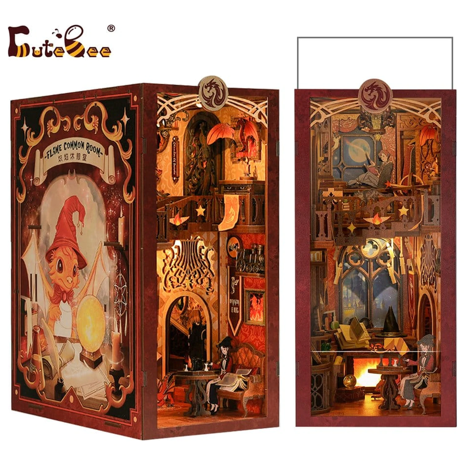 Book Nook Flame Common Room 23 x 11 cm poza produsului