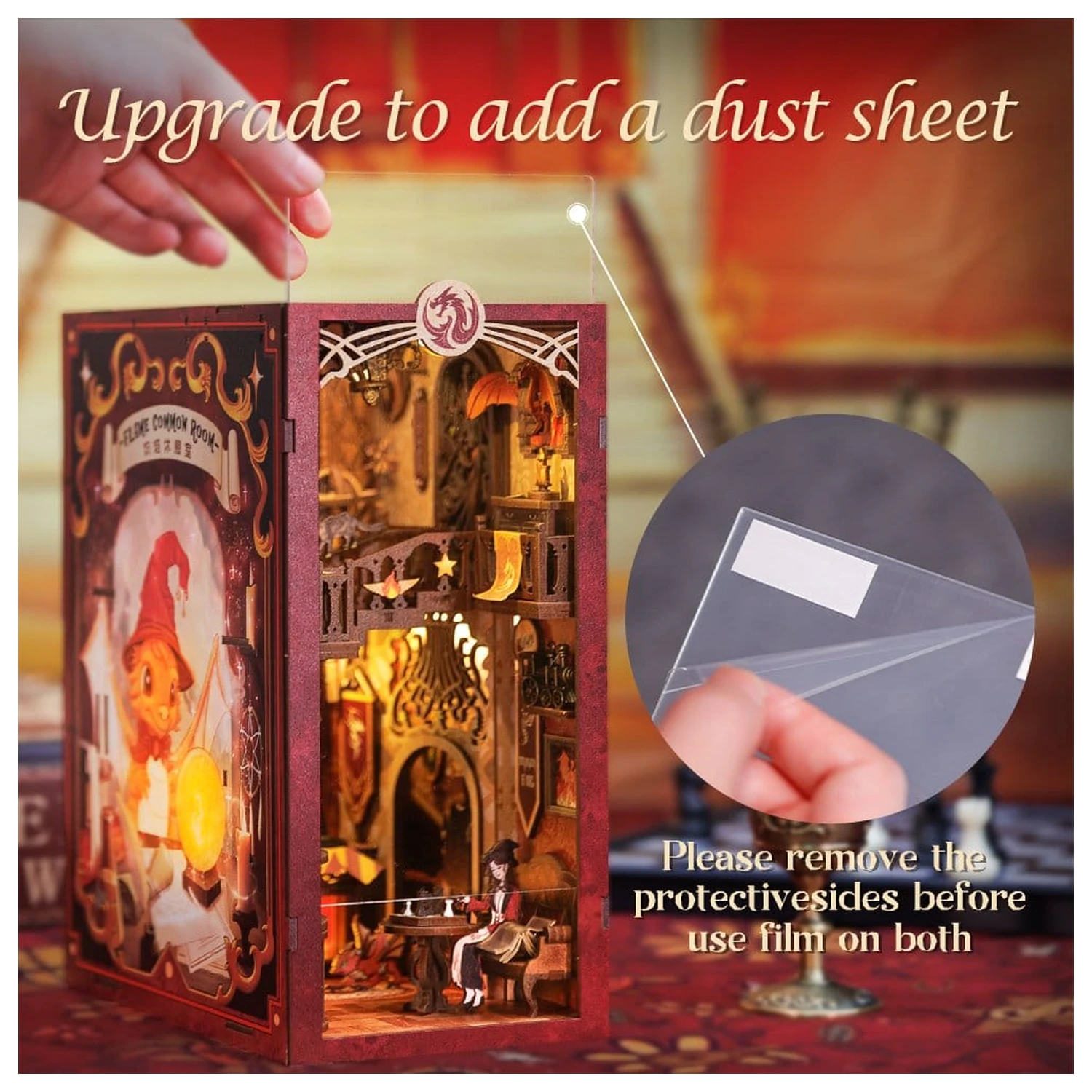 Book Nook Flame Common Room 23 x 11 cm poza produsului