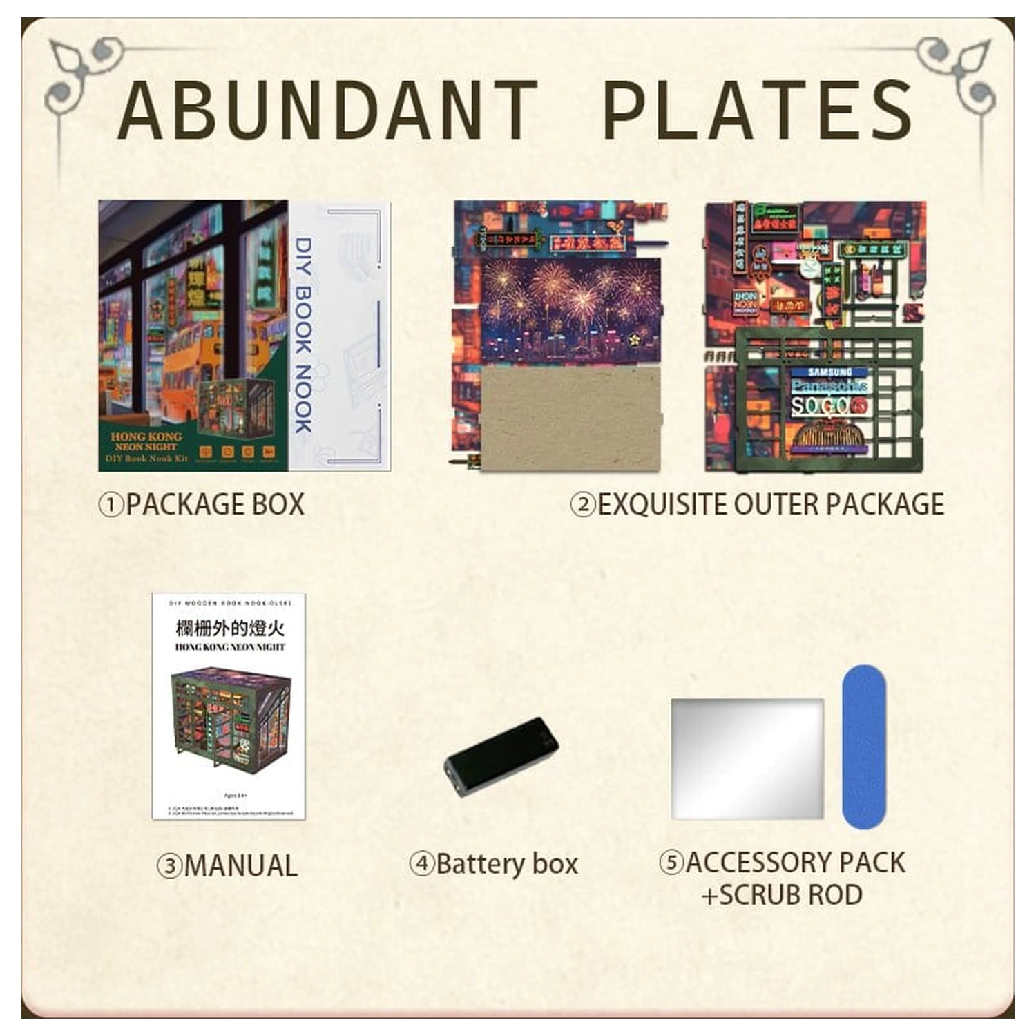 Book Nook Hong Kong Neon Light 13 x 17 cm poza produsului