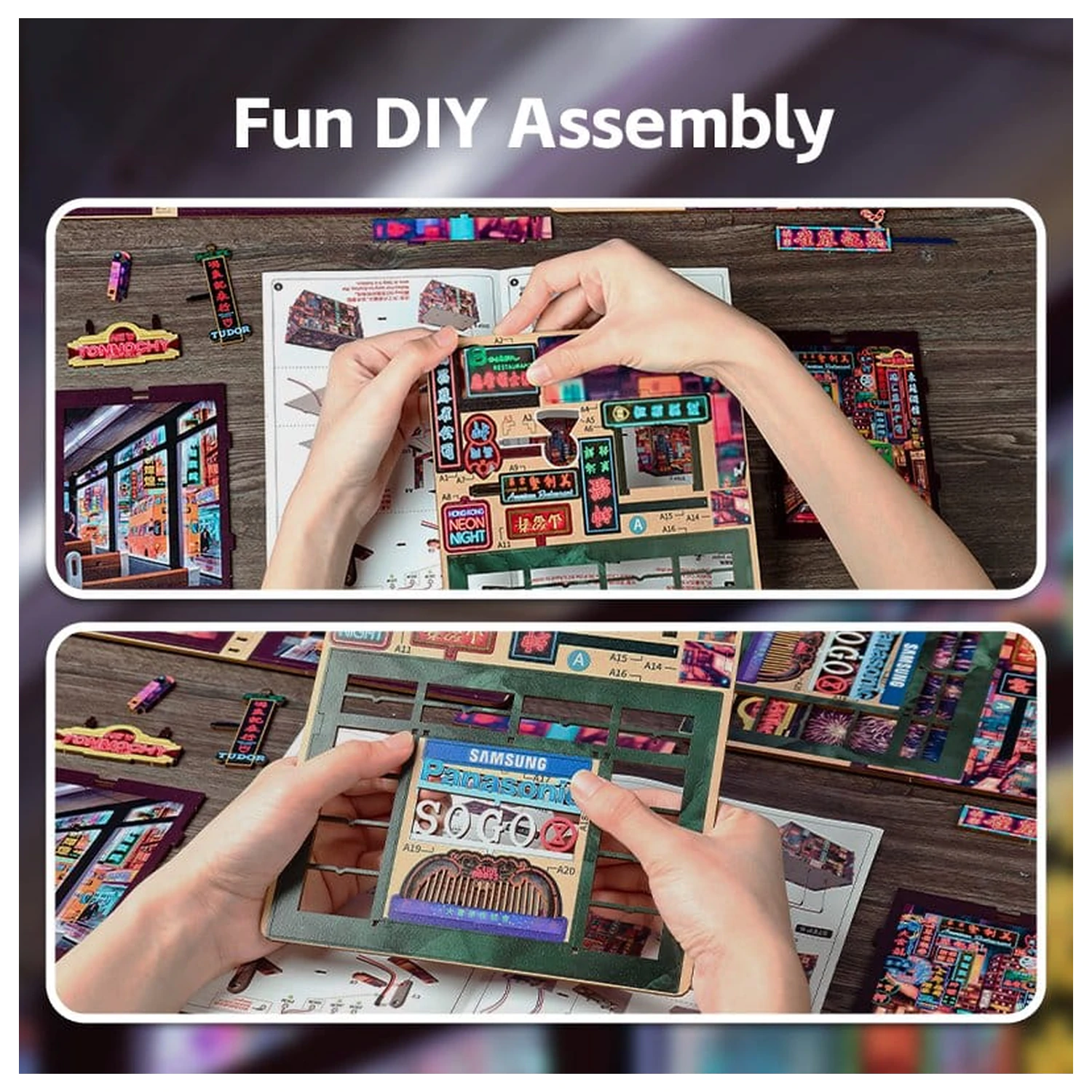 Book Nook Hong Kong Neon Light 13 x 17 cm poza produsului