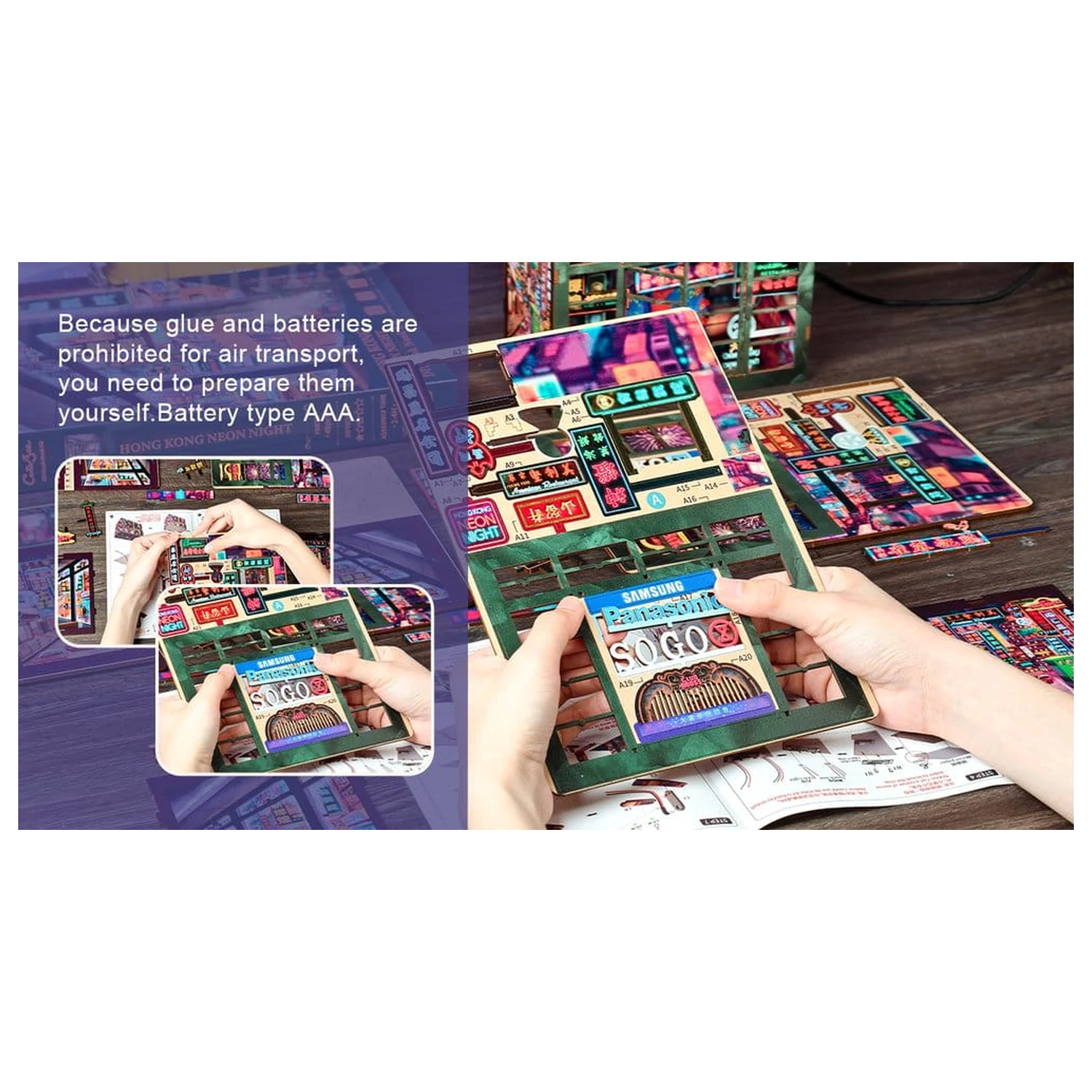 Book Nook Hong Kong Neon Light 13 x 17 cm poza produsului