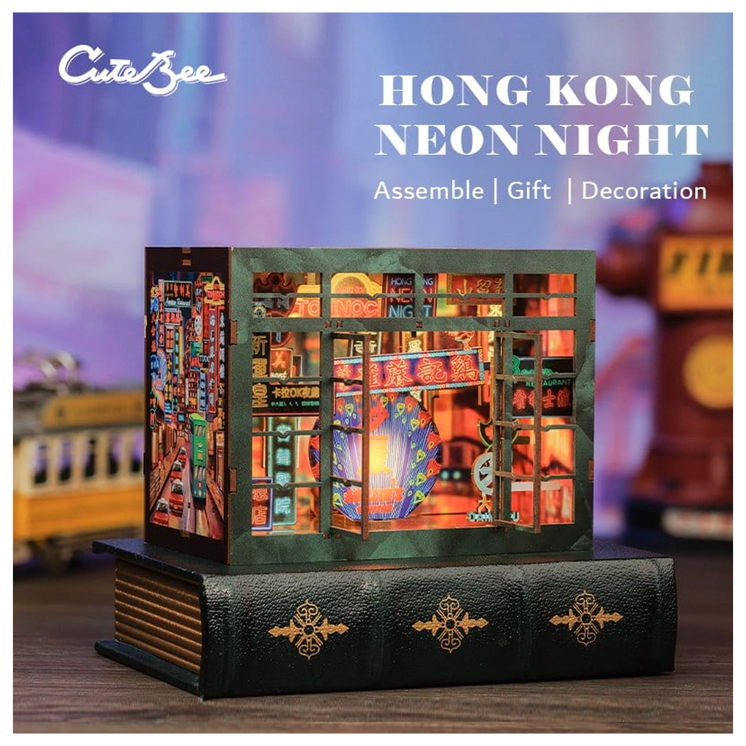 Book Nook Hong Kong Neon Light 13 x 17 cm poza produsului