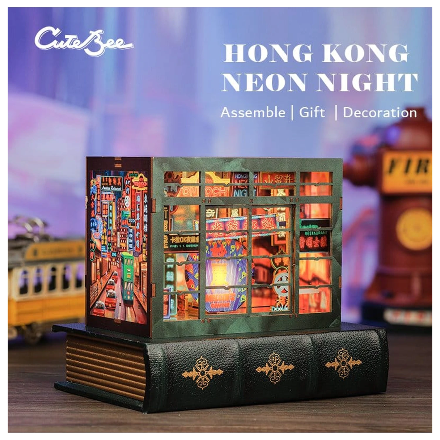 Book Nook Hong Kong Neon Light 13 x 17 cm poza produsului