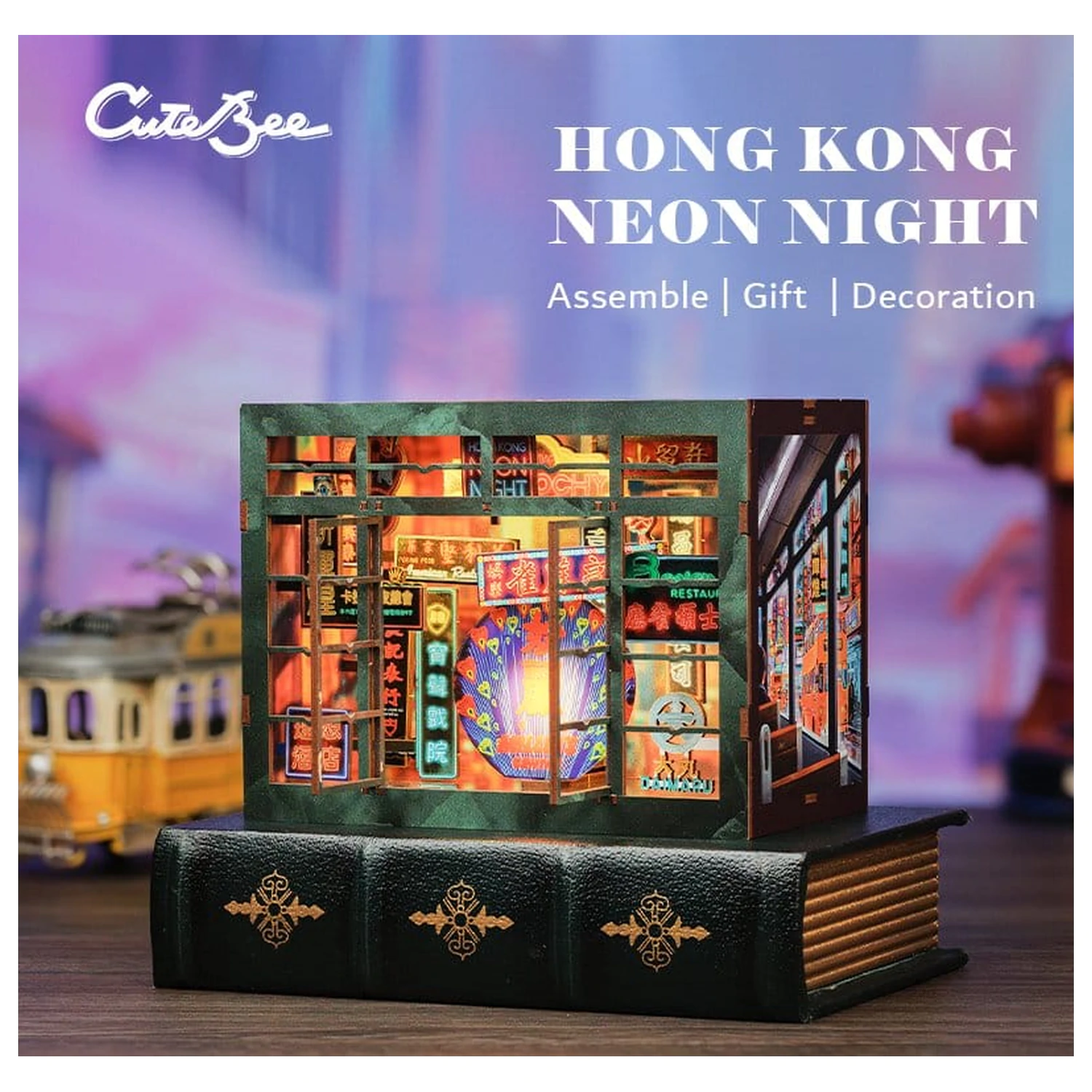 Book Nook Hong Kong Neon Light 13 x 17 cm poza produsului