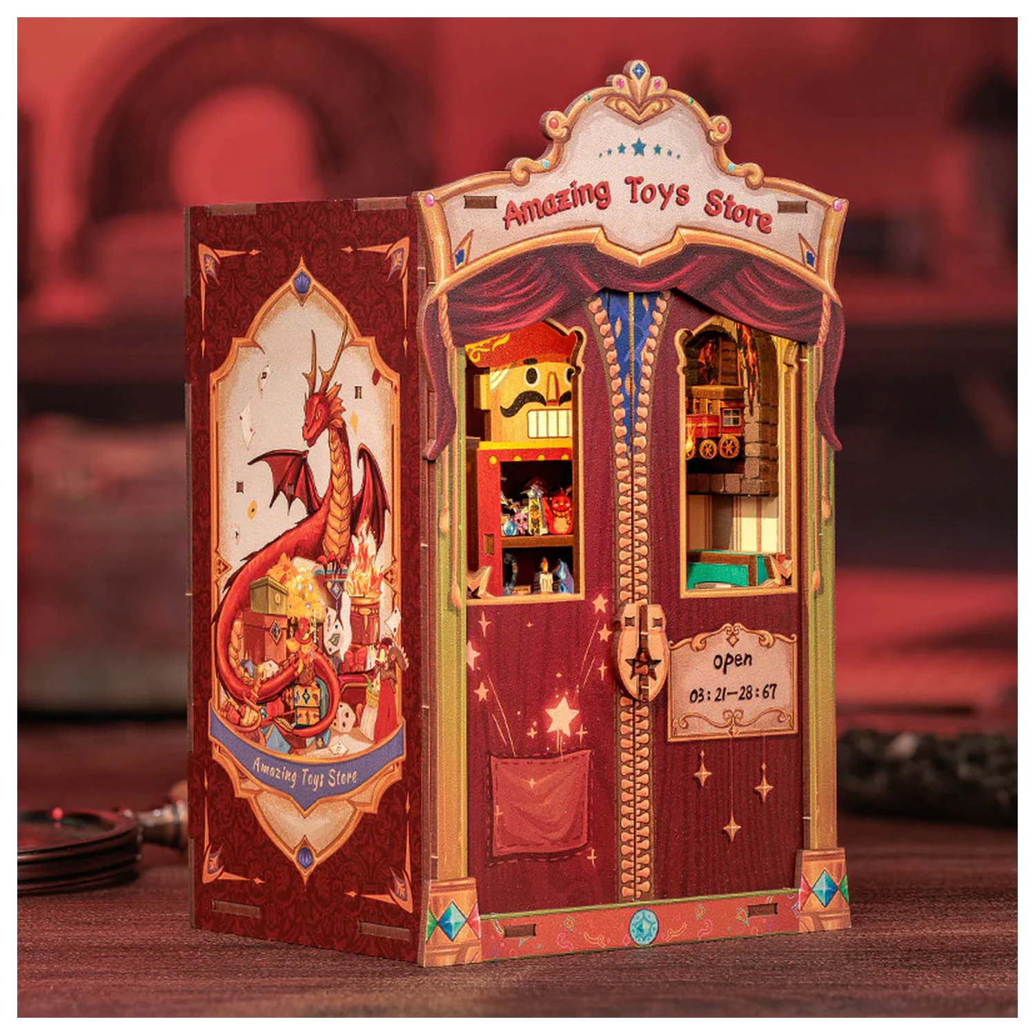 Book Nook Kit DIY Amazing Toy Store 107 piese + lumina LED poza produsului