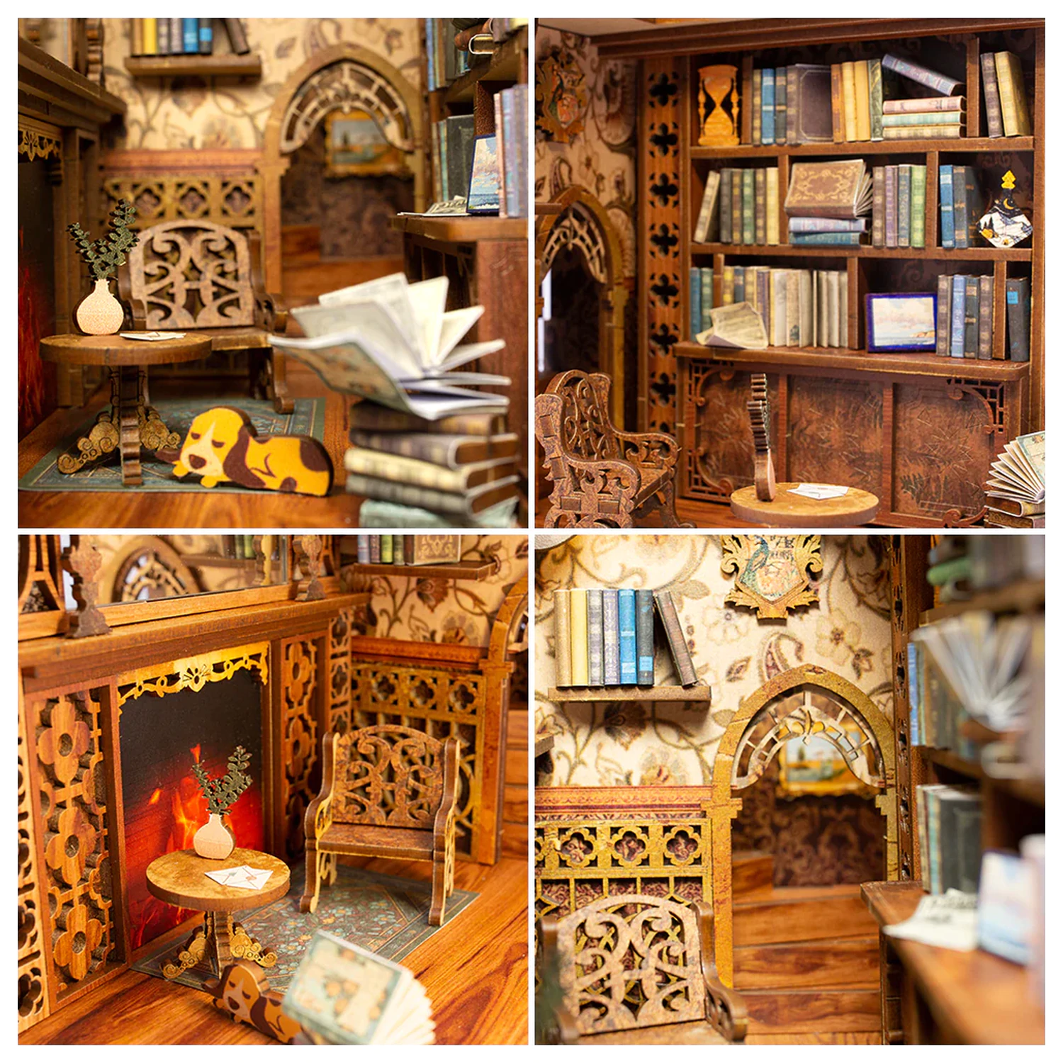 BOOK NOOK KIT DIY Eternal Bookstore 172 bucăți + Lumină LED poza produsului