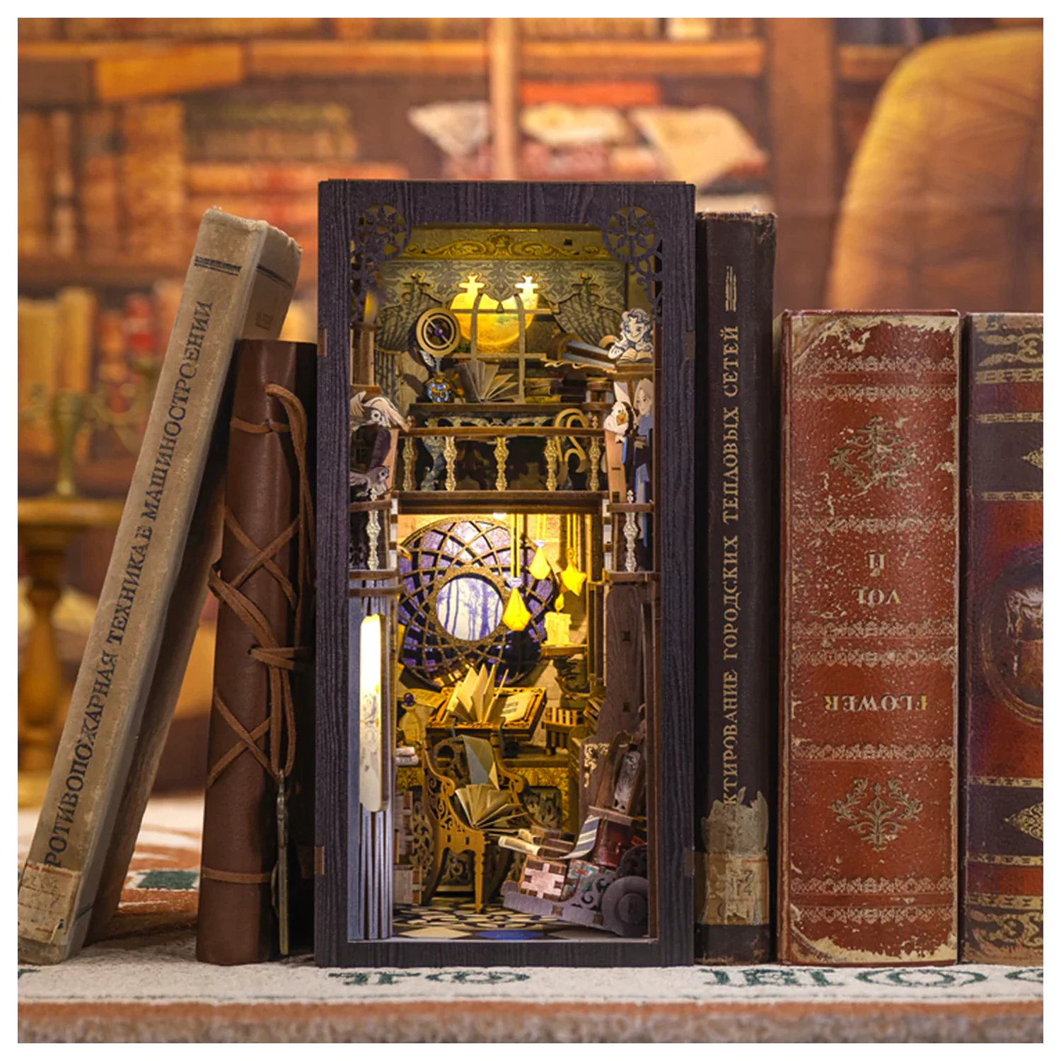 BOOK NOOK KIT DIY Nebula Common Room set de construcție 350 piese + LED Light poza produsului