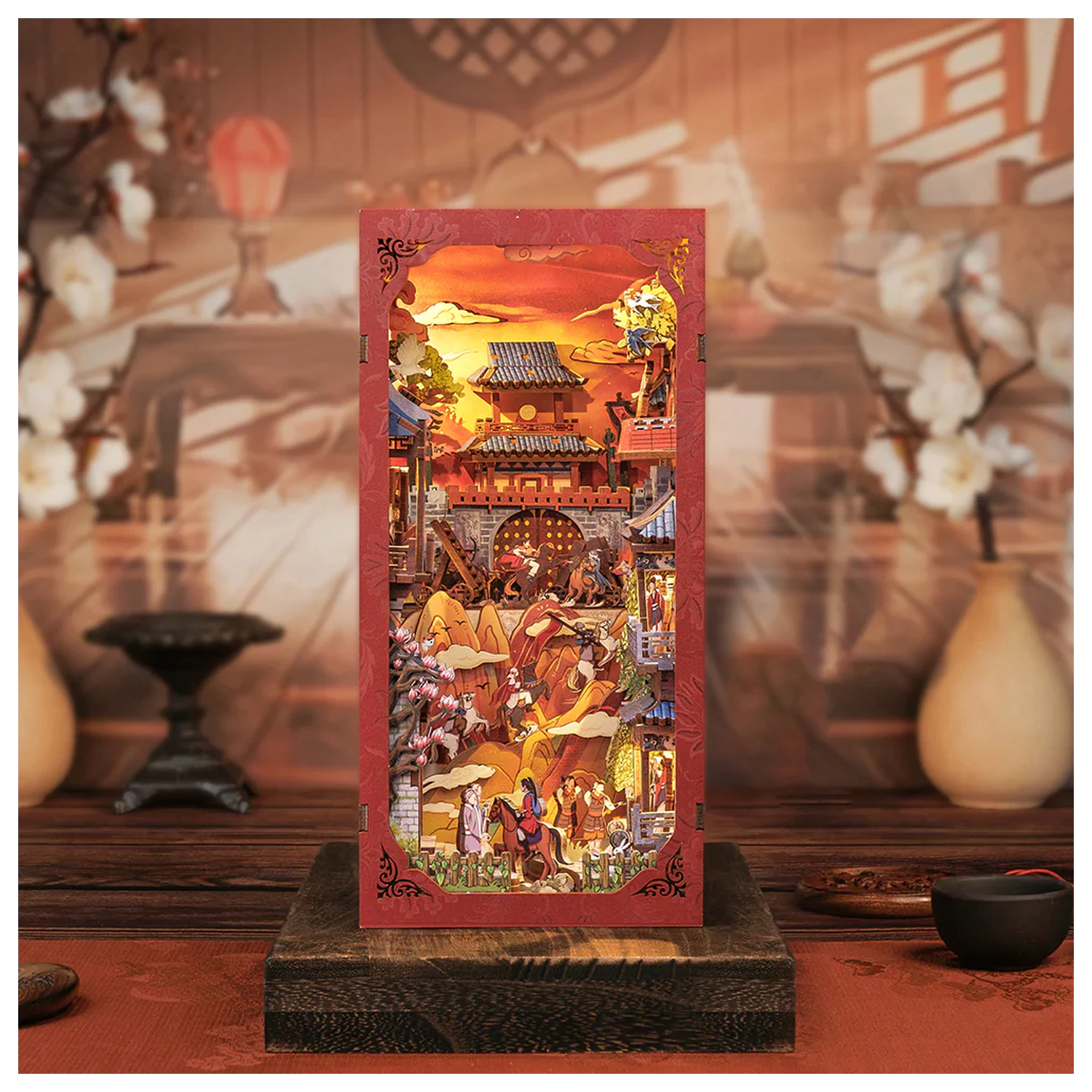 BOOK NOOK KIT DIY The Legend of Mulan set de constructie 298 piese + lumina LED poza produsului