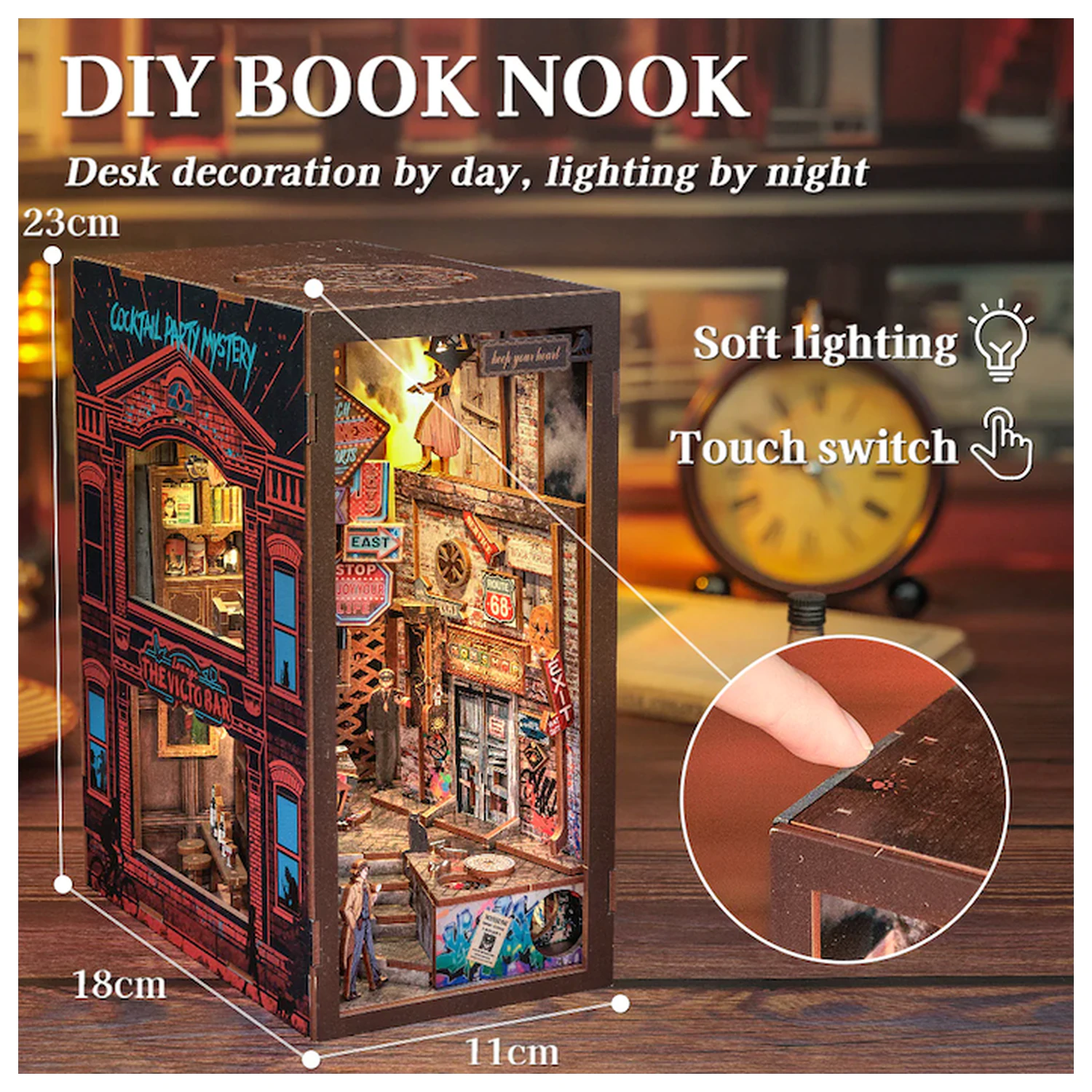 BOOK NOOK KIT DIY The Long Goodbye set de constructie 238 piese + lumina LED poza produsului