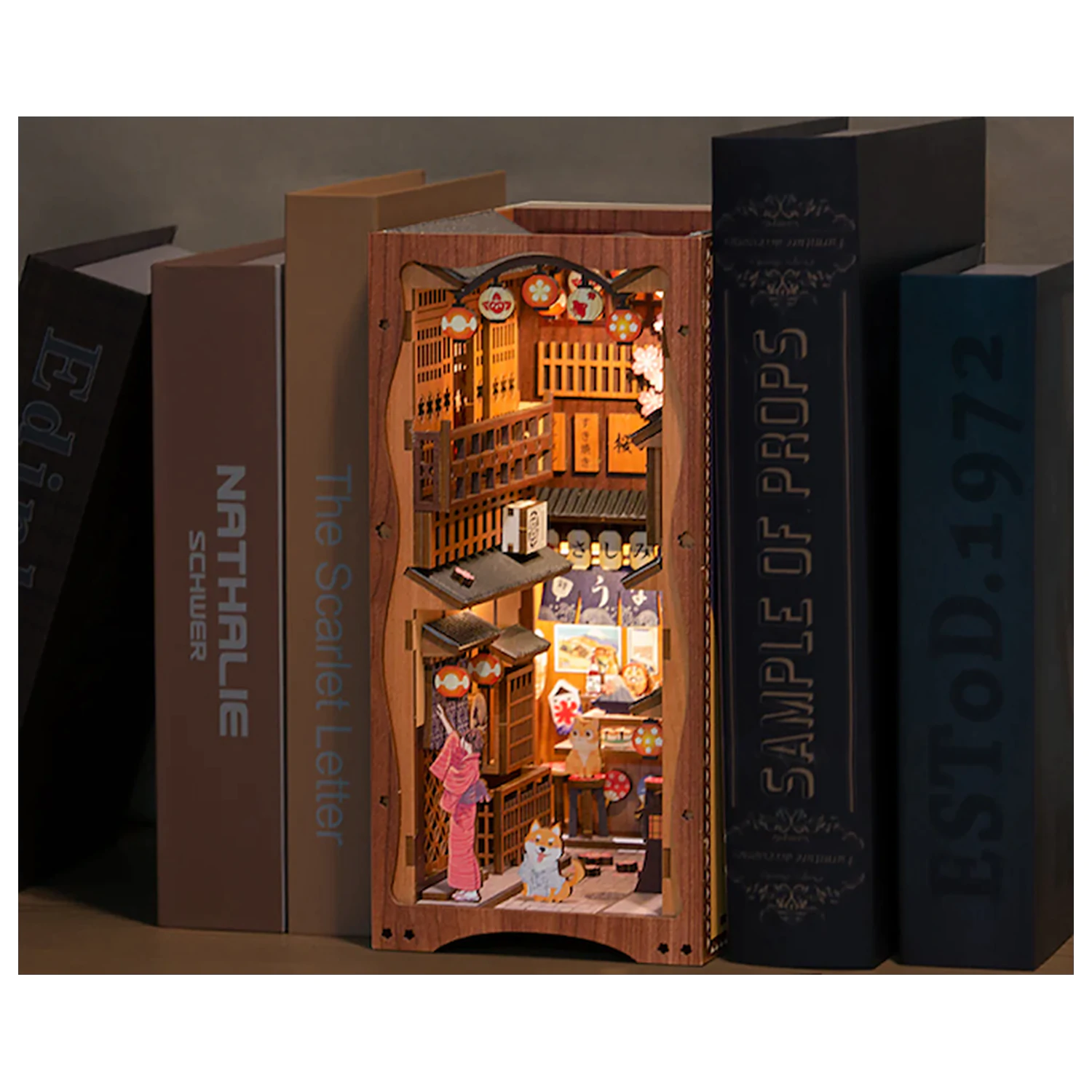 BOOK NOOK KIT DIY Sub copacul Sakura 214 buc + set de construcție cu lumină LED poza produsului