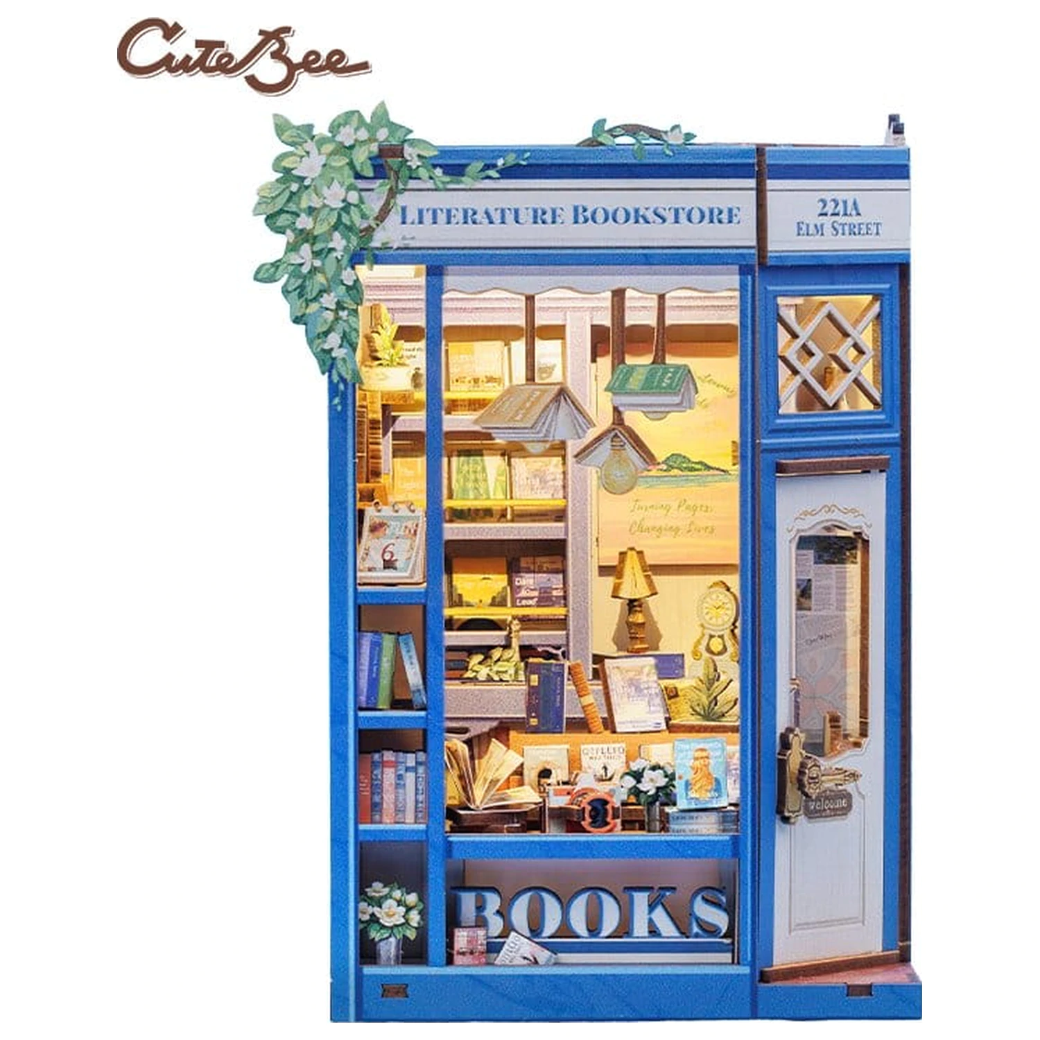 Book Nook Literatura Librarie 17 x 12 cm poza produsului