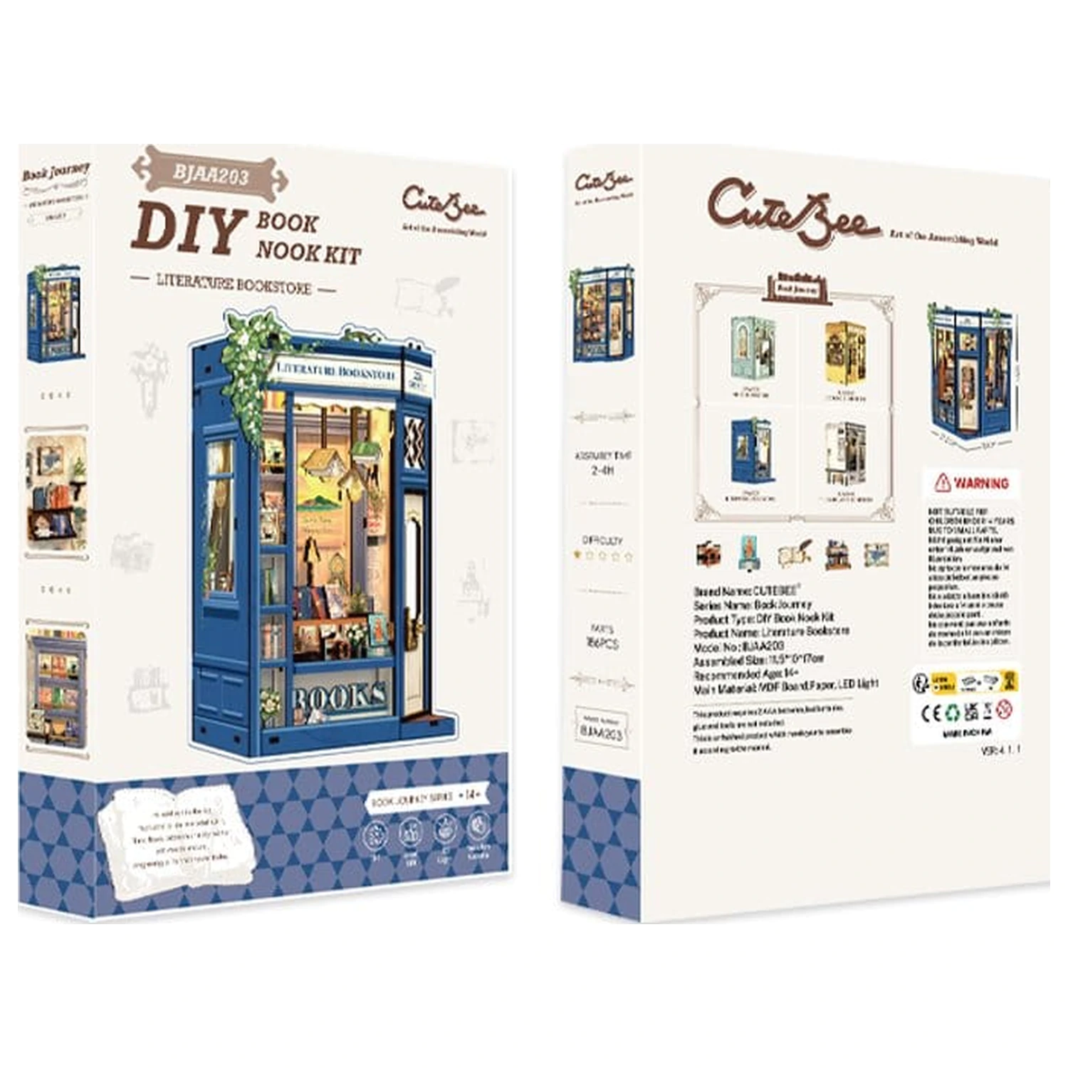 Book Nook Literatura Librarie 17 x 12 cm poza produsului