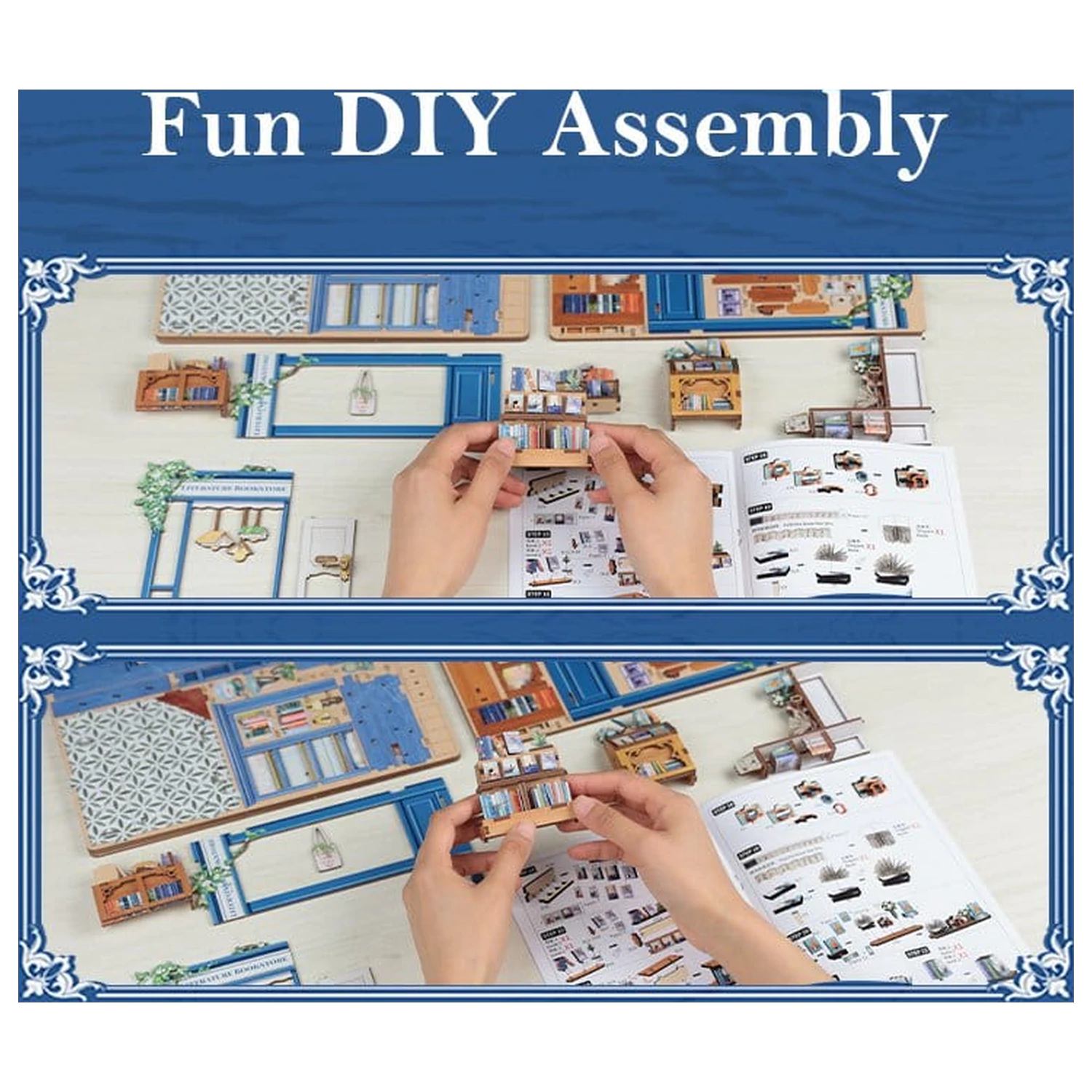 Book Nook Literatura Librarie 17 x 12 cm poza produsului