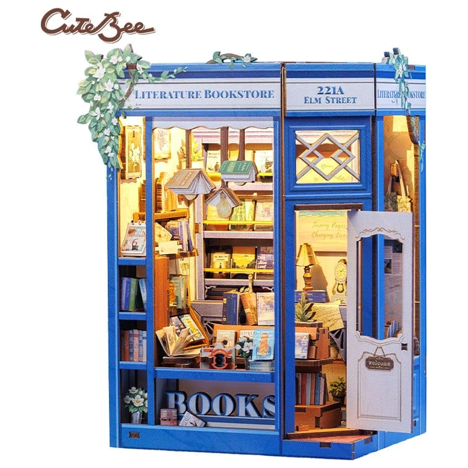 Book Nook Literatura Librarie 17 x 12 cm poza produsului