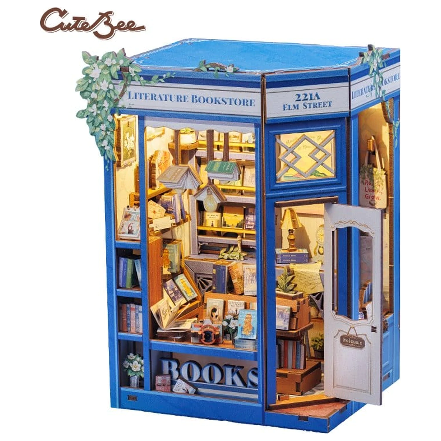 Book Nook Literatura Librarie 17 x 12 cm poza produsului
