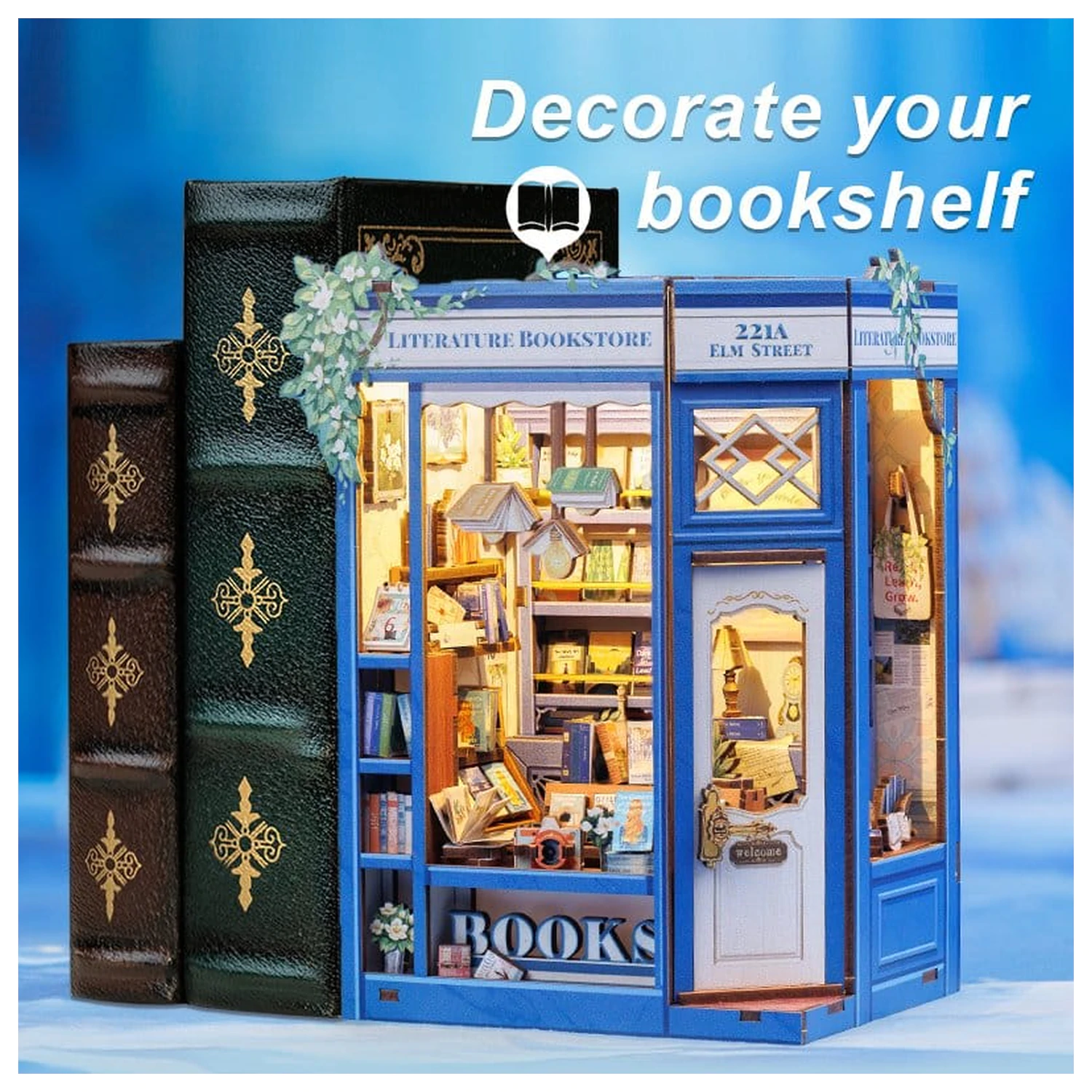 Book Nook Literatura Librarie 17 x 12 cm poza produsului