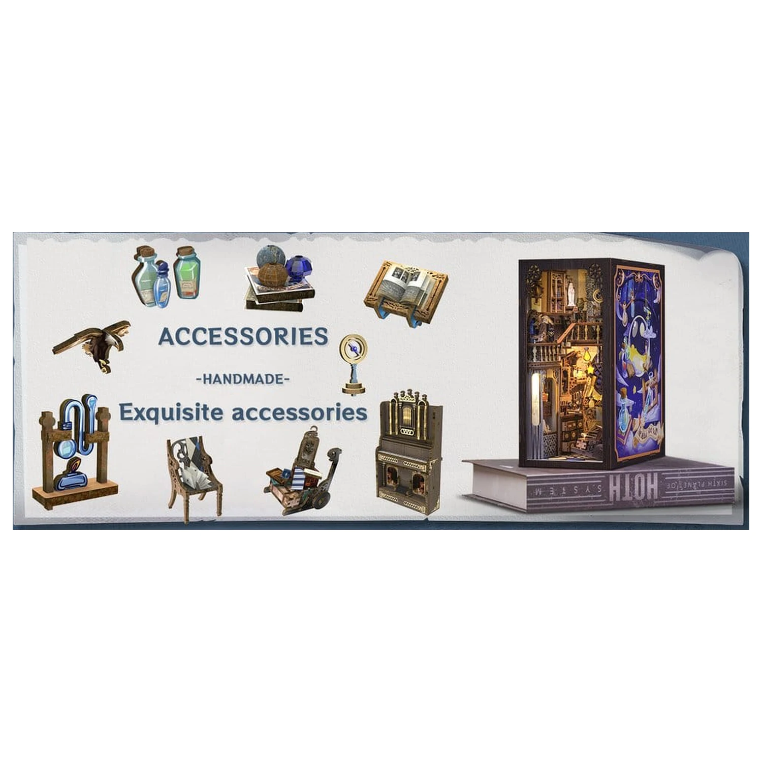 Book Nook Nebula Common Room 23 x 11 cm poza produsului