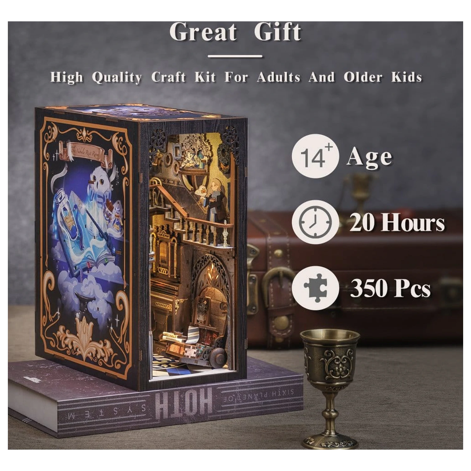 Book Nook Nebula Common Room 23 x 11 cm poza produsului