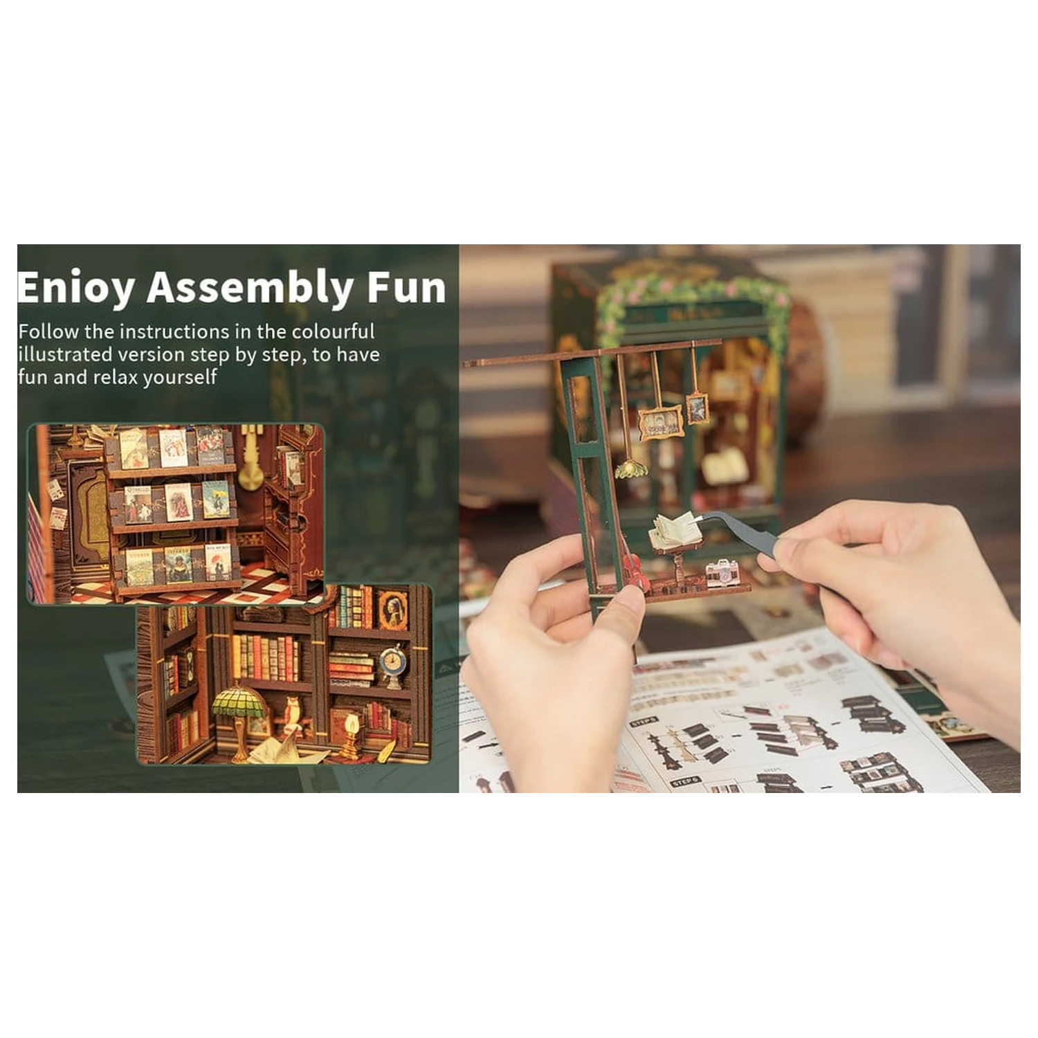 Book Nook Owl Bookstore 17 x 12 cm poza produsului