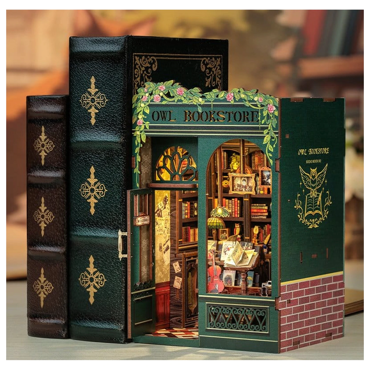 Book Nook Owl Bookstore 17 x 12 cm poza produsului